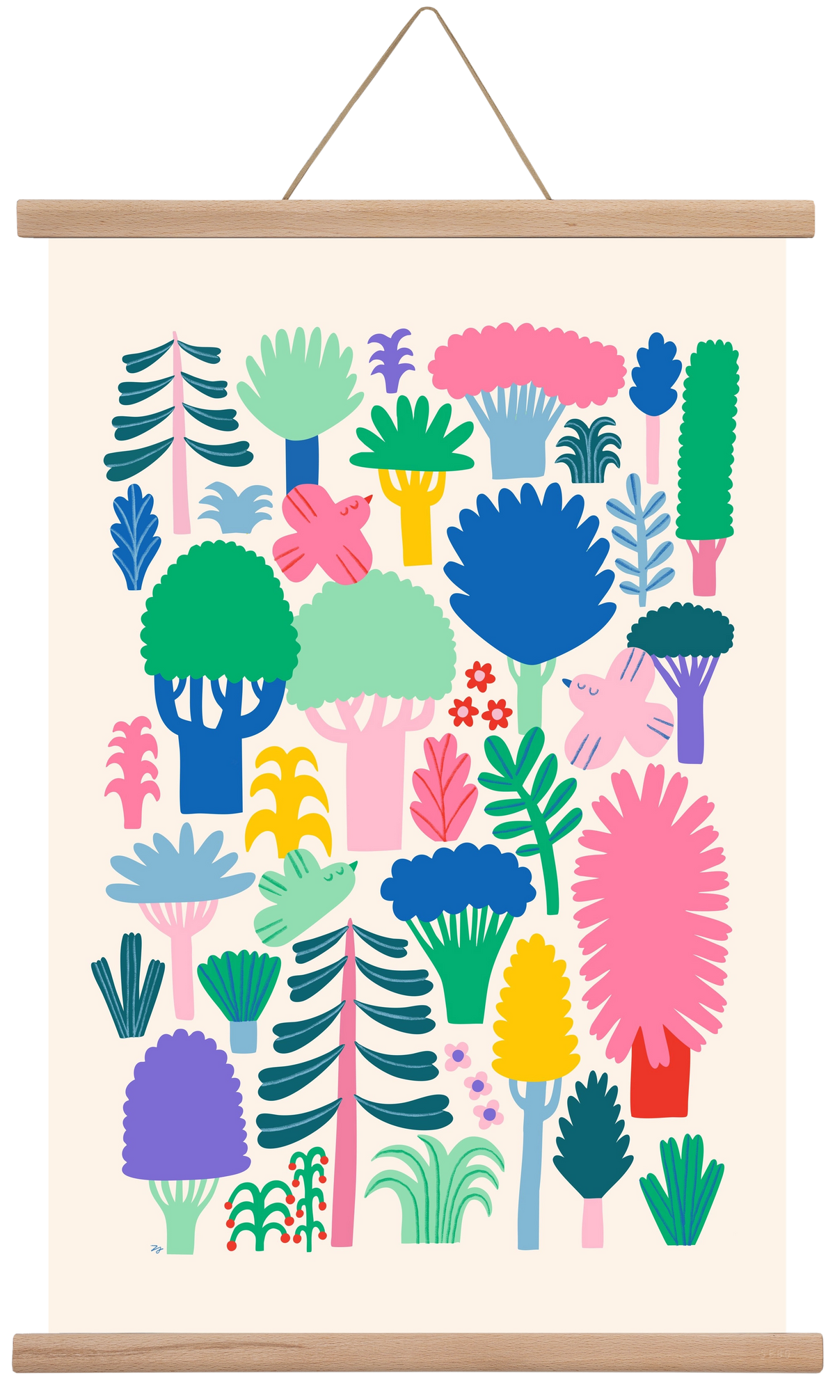 Colorful Forest, 40x60 cm (40x60 cm), Tölgy akasztó