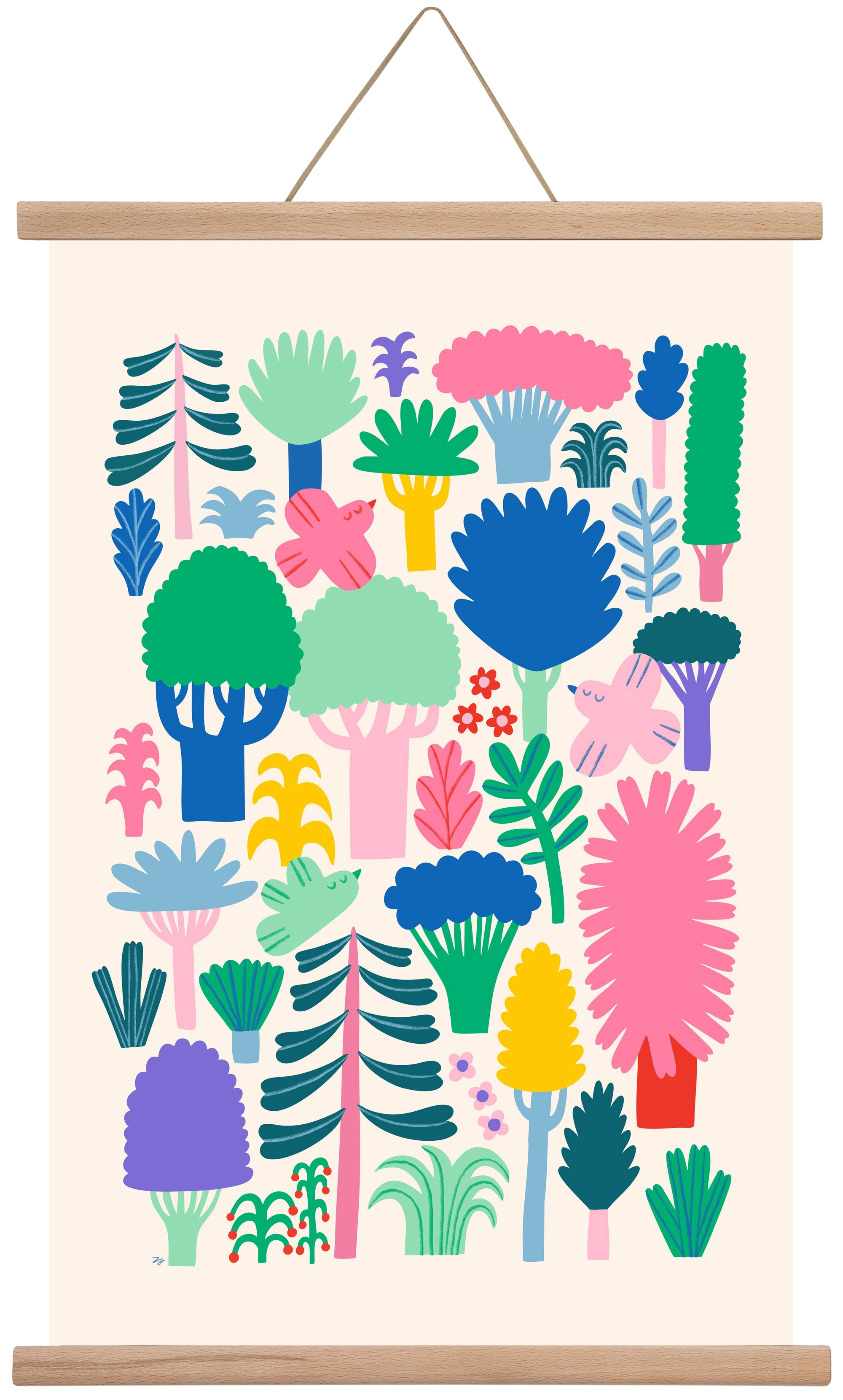 Colorful Forest, 40x60 cm (40x60 cm), Tölgy akasztó