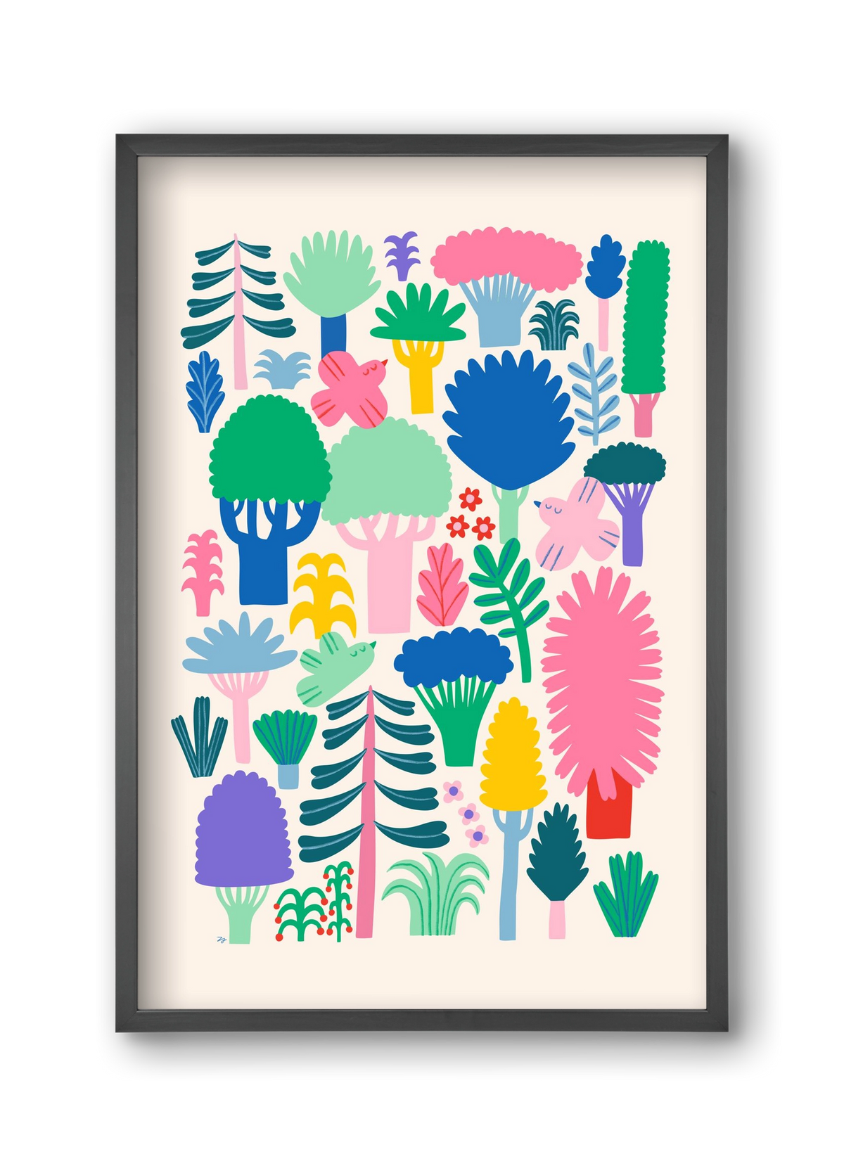 Colorful Forest, 30x45 cm (30x45 cm), Fekete keret