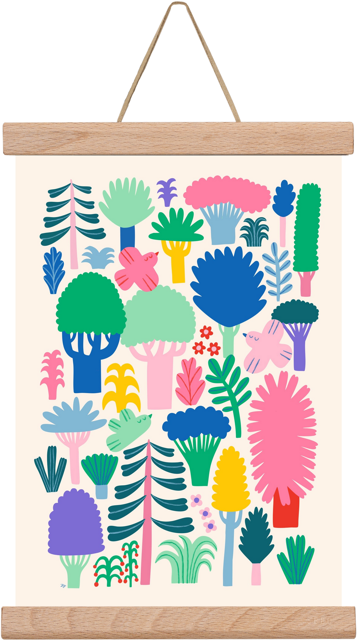 Colorful Forest, 20x30 cm (20x30 cm), Tölgy akasztó