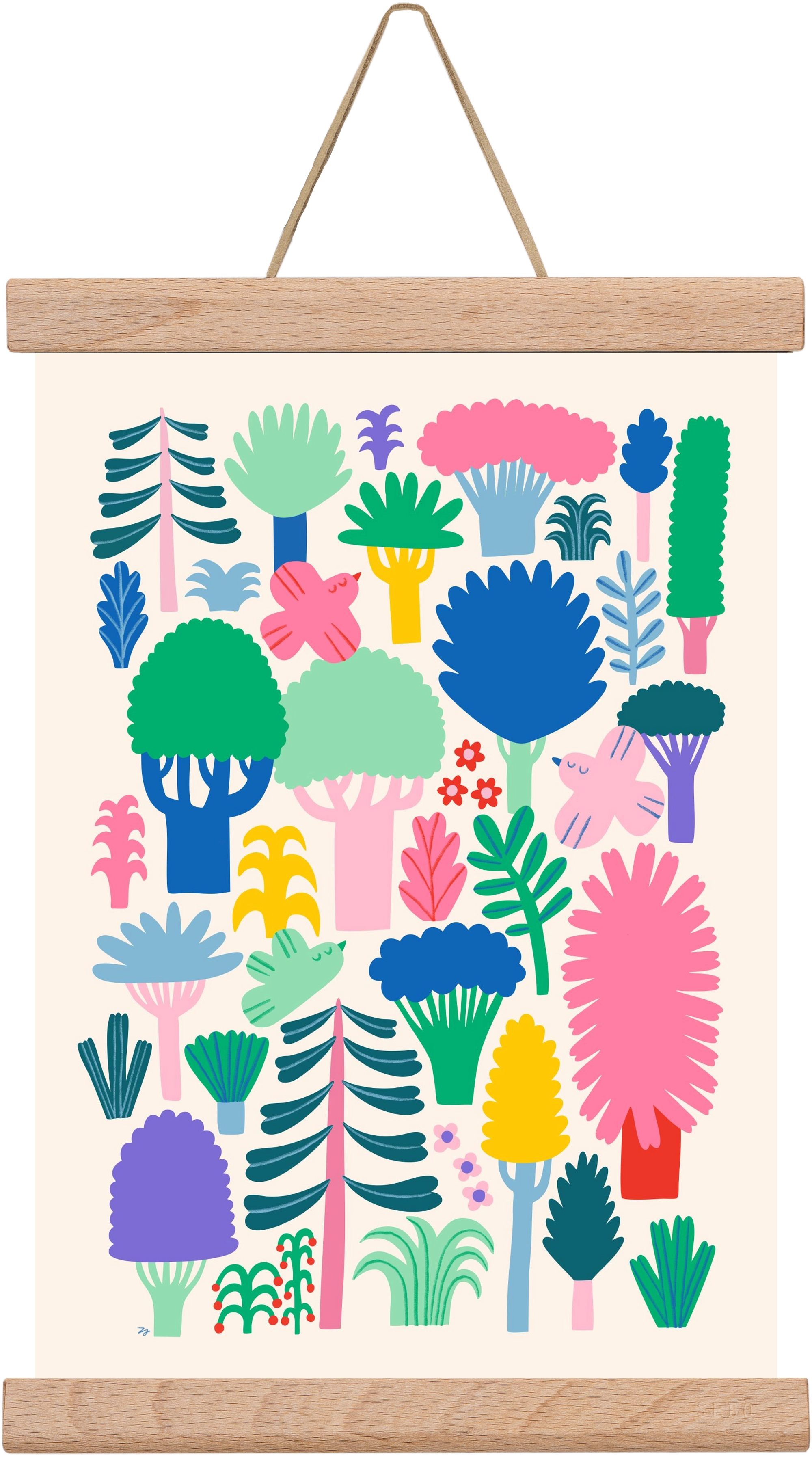 Colorful Forest, 20x30 cm (20x30 cm), Tölgy akasztó