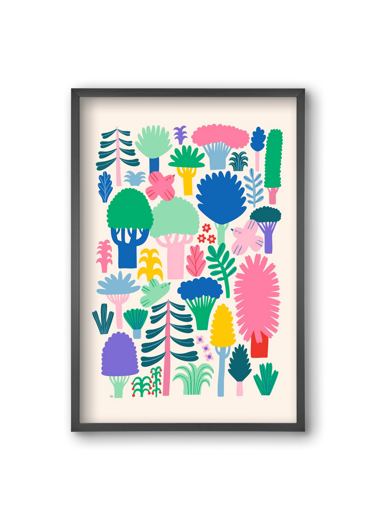 Colorful Forest, 20x30 cm (20x30 cm), Fekete keret