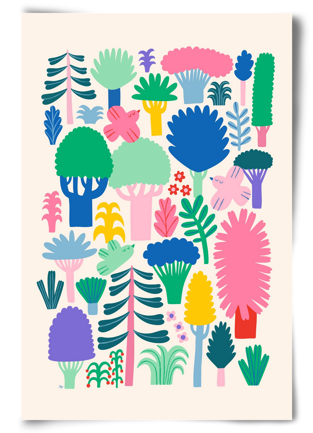 Colorful Forest, 60x90 cm, Keret nélkül