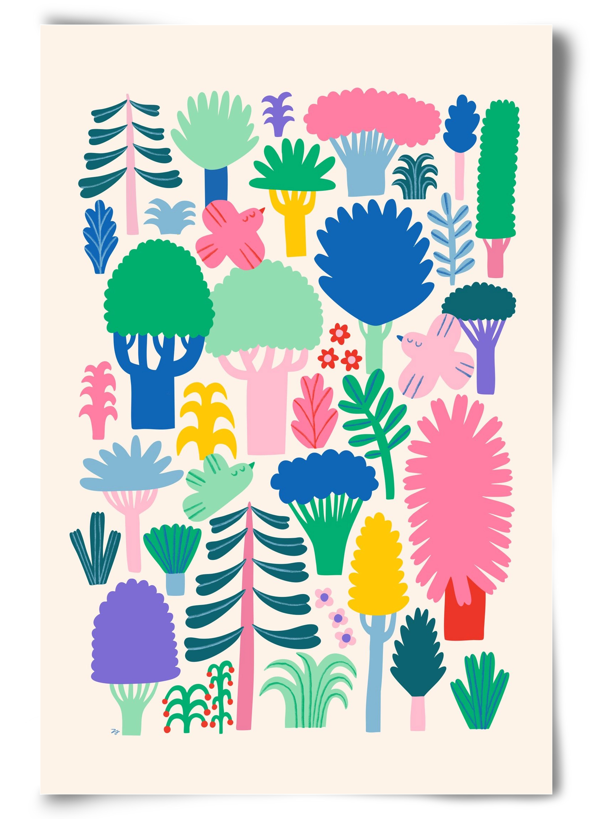 Colorful Forest, 60x90 cm, Keret nélkül