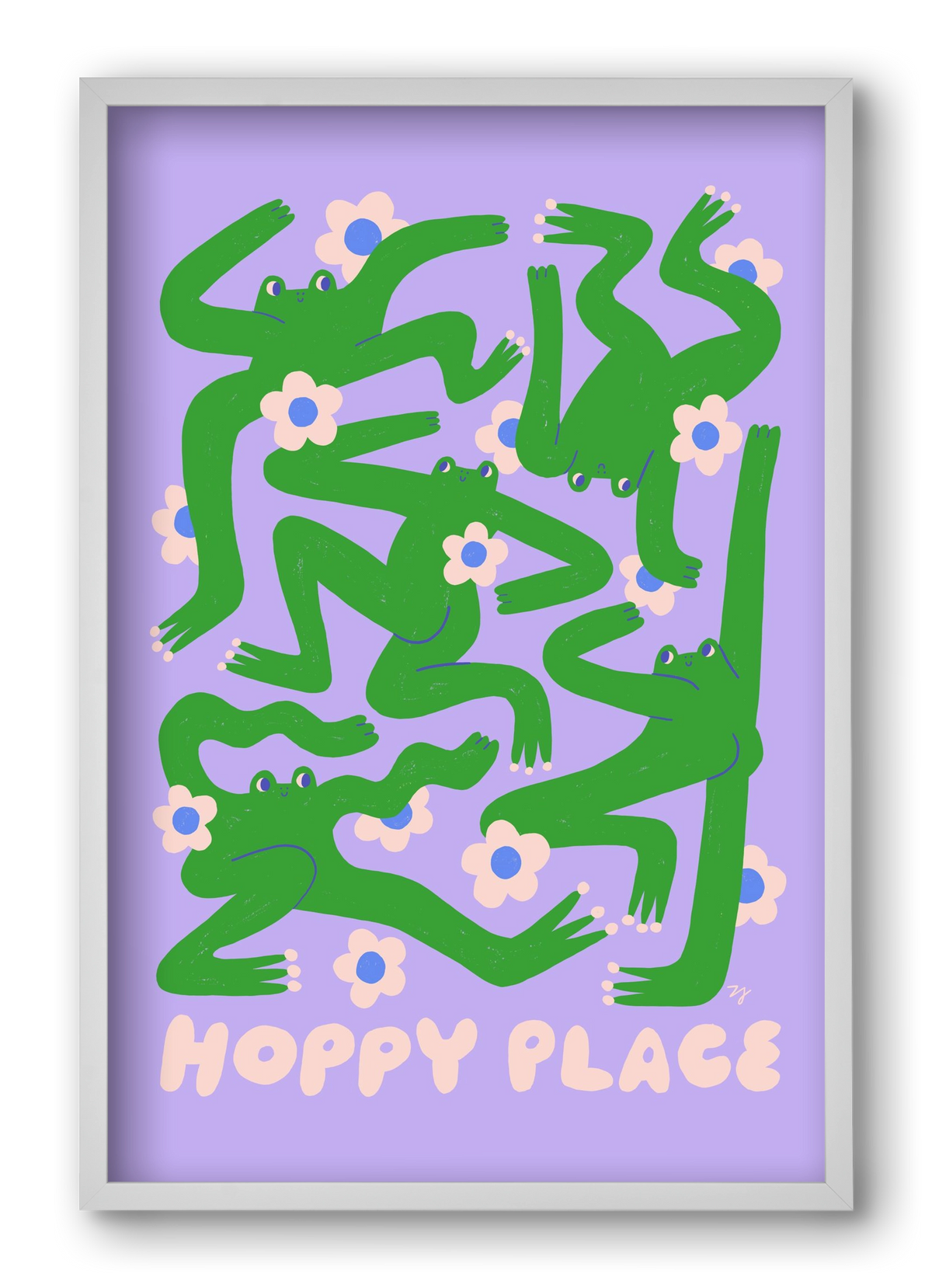 Hoppy Place, 40x60 cm (40x60 cm), Fehér keret