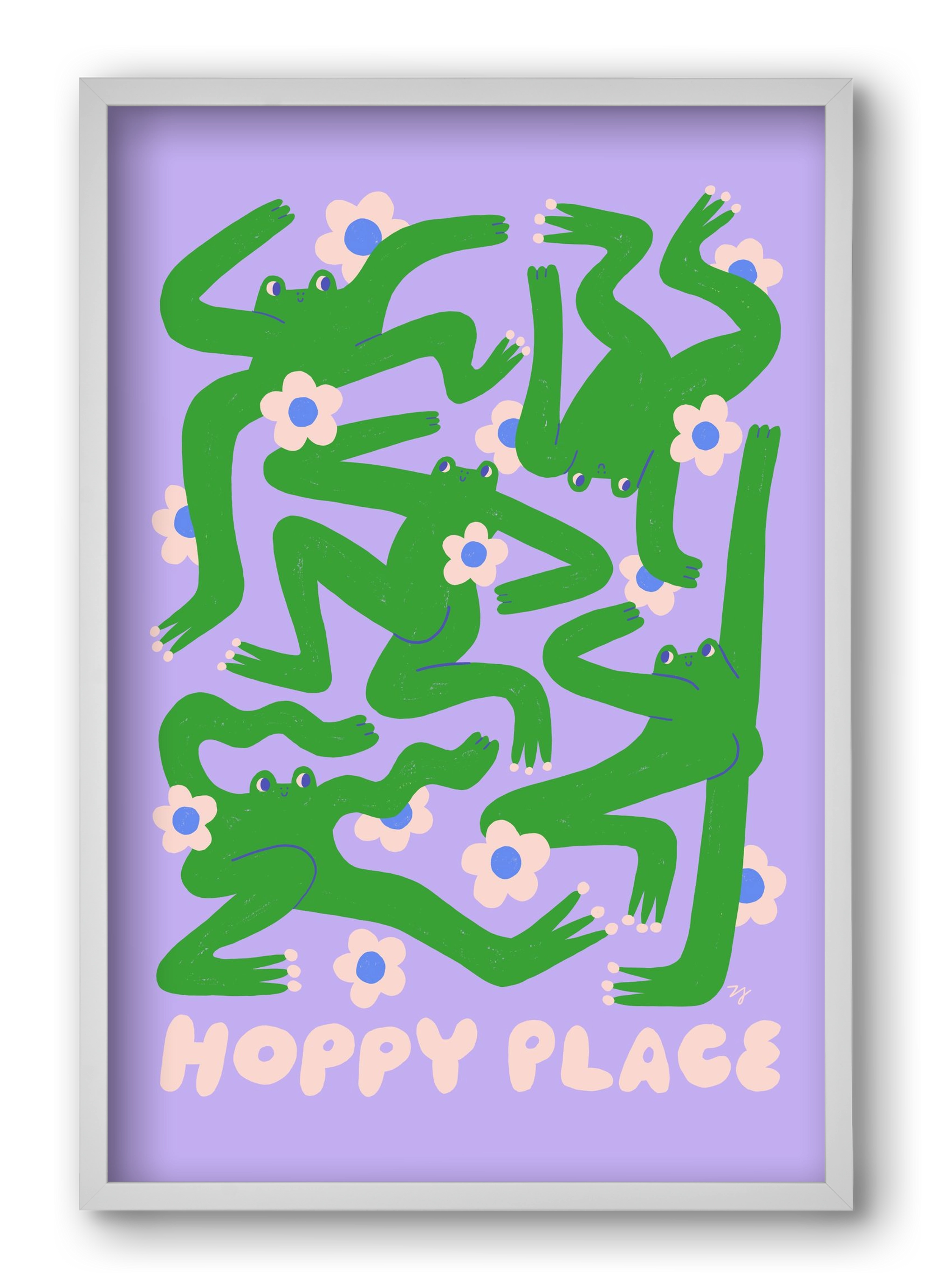 Hoppy Place, 40x60 cm (40x60 cm), Fehér keret
