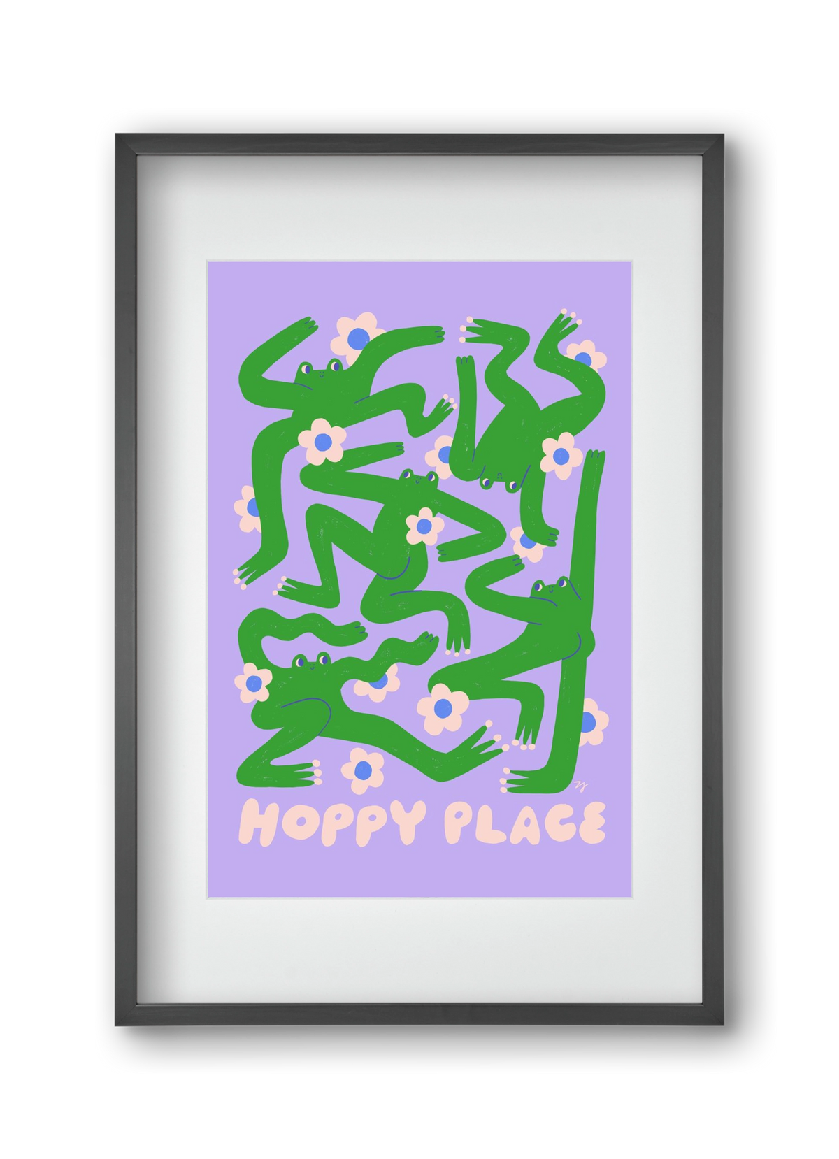 Hoppy Place, 30x45 cm (20x30 cm), Fekete keret, paszpartuval