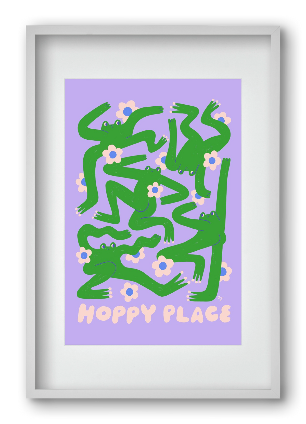 Hoppy Place, 40x60 cm (30x45 cm), Fehér keret, paszpartuval