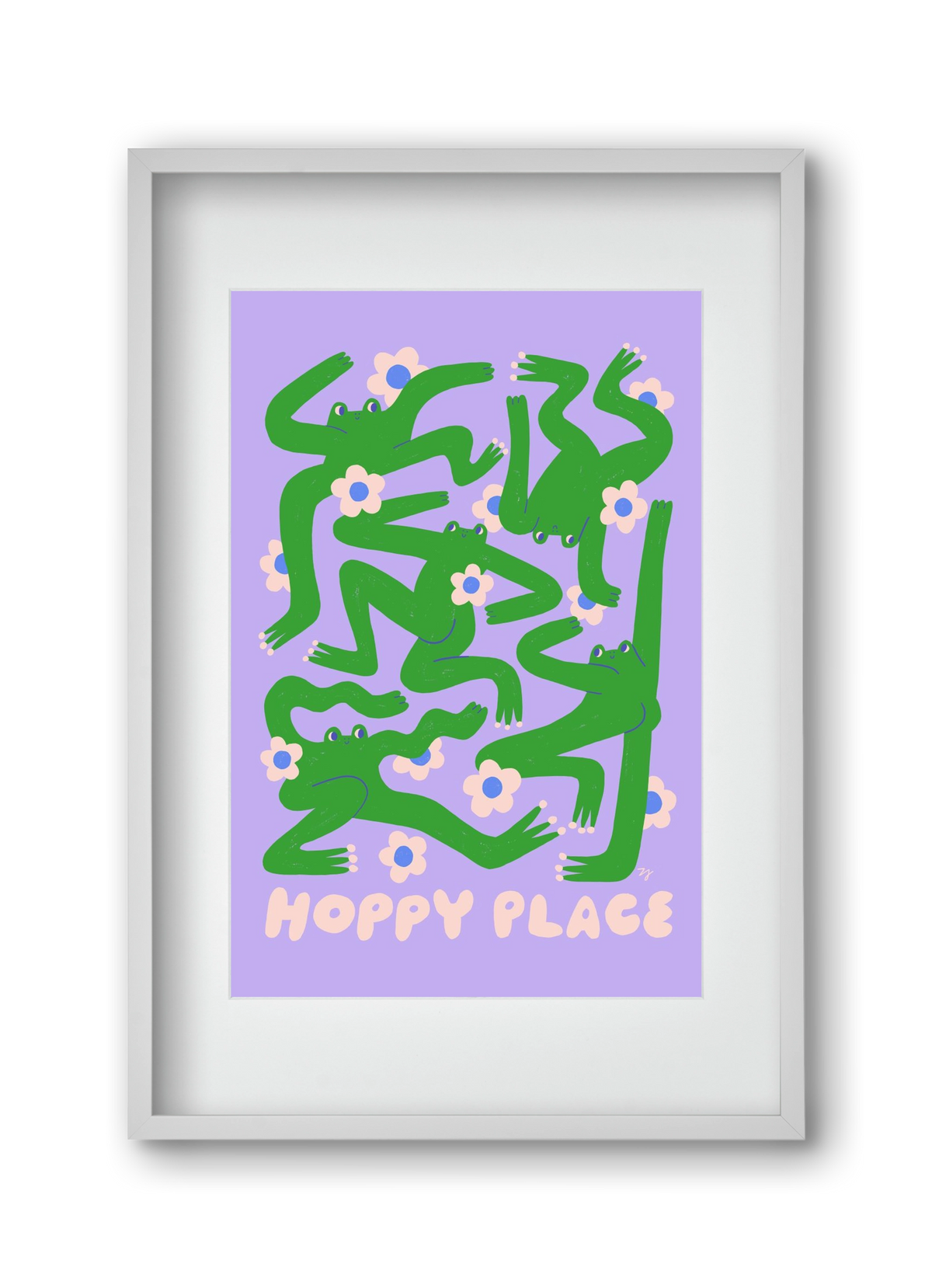 Hoppy Place, 30x45 cm (20x30 cm), Fehér keret, paszpartuval