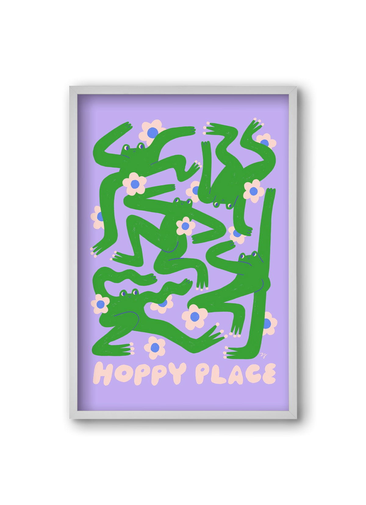 Hoppy Place, 20x30 cm (20x30 cm), Fehér keret