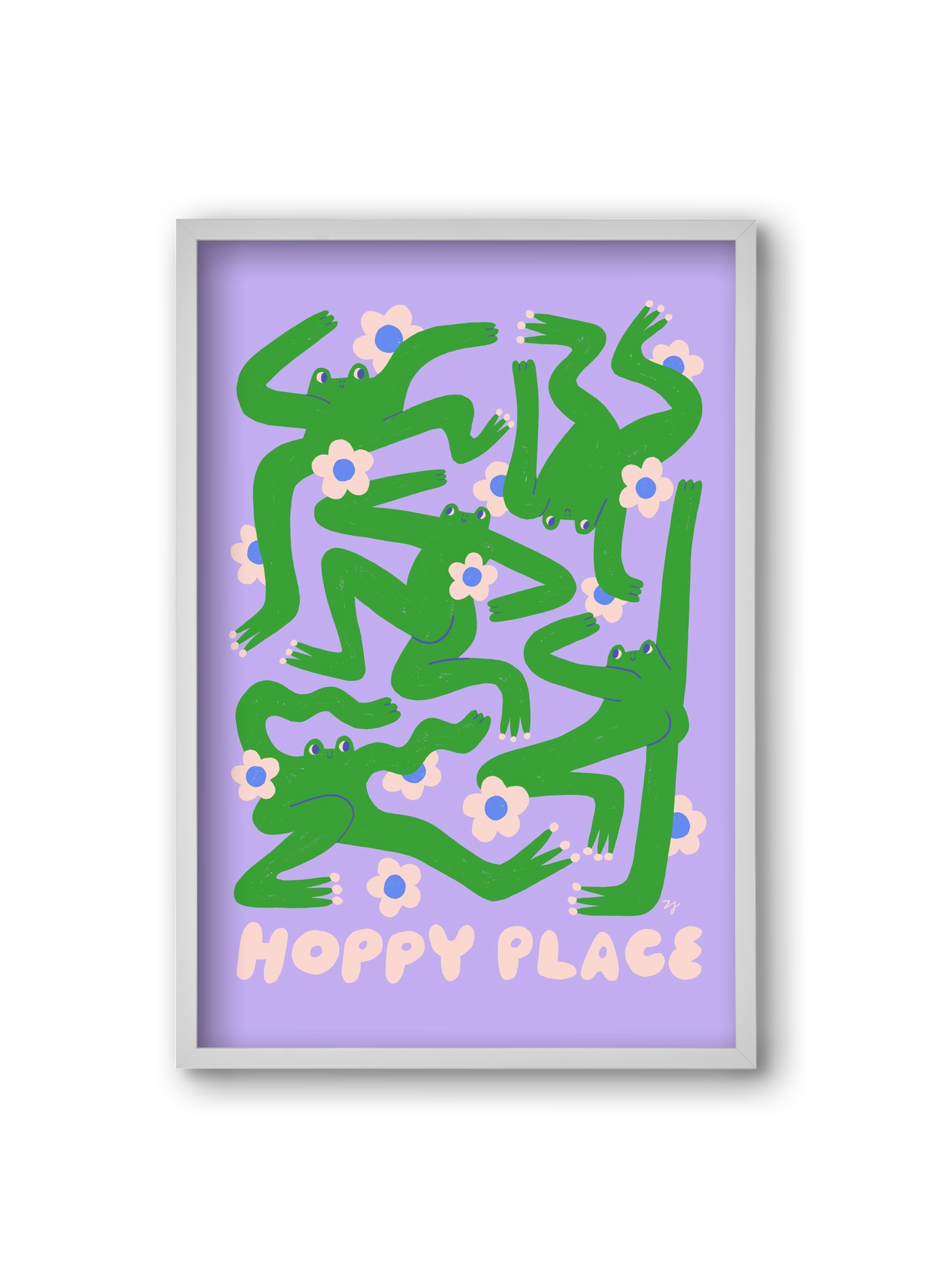 Hoppy Place, 20x30 cm (20x30 cm), Fehér keret