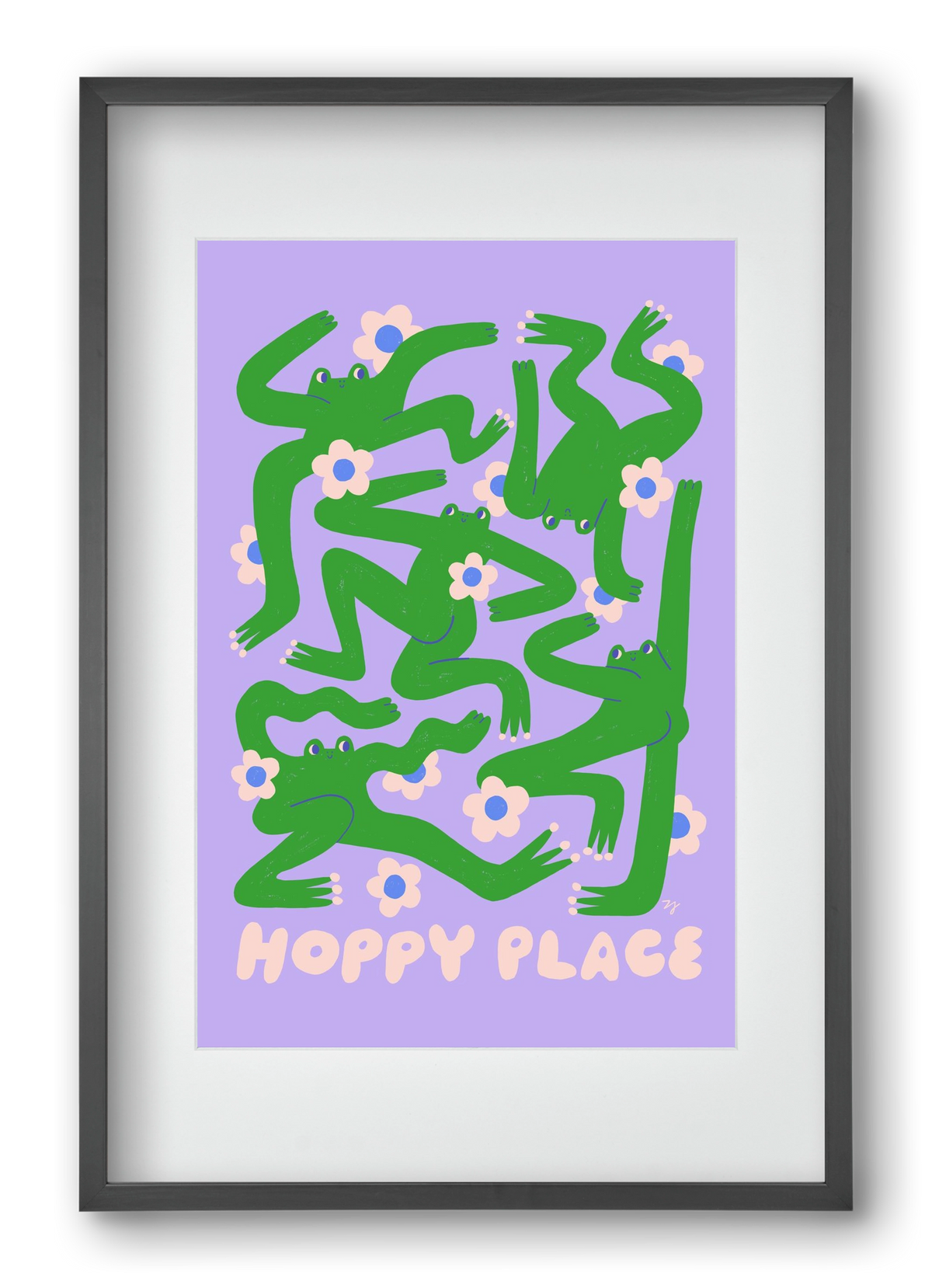Hoppy Place, 40x60 cm (30x45 cm), Fekete keret, paszpartuval