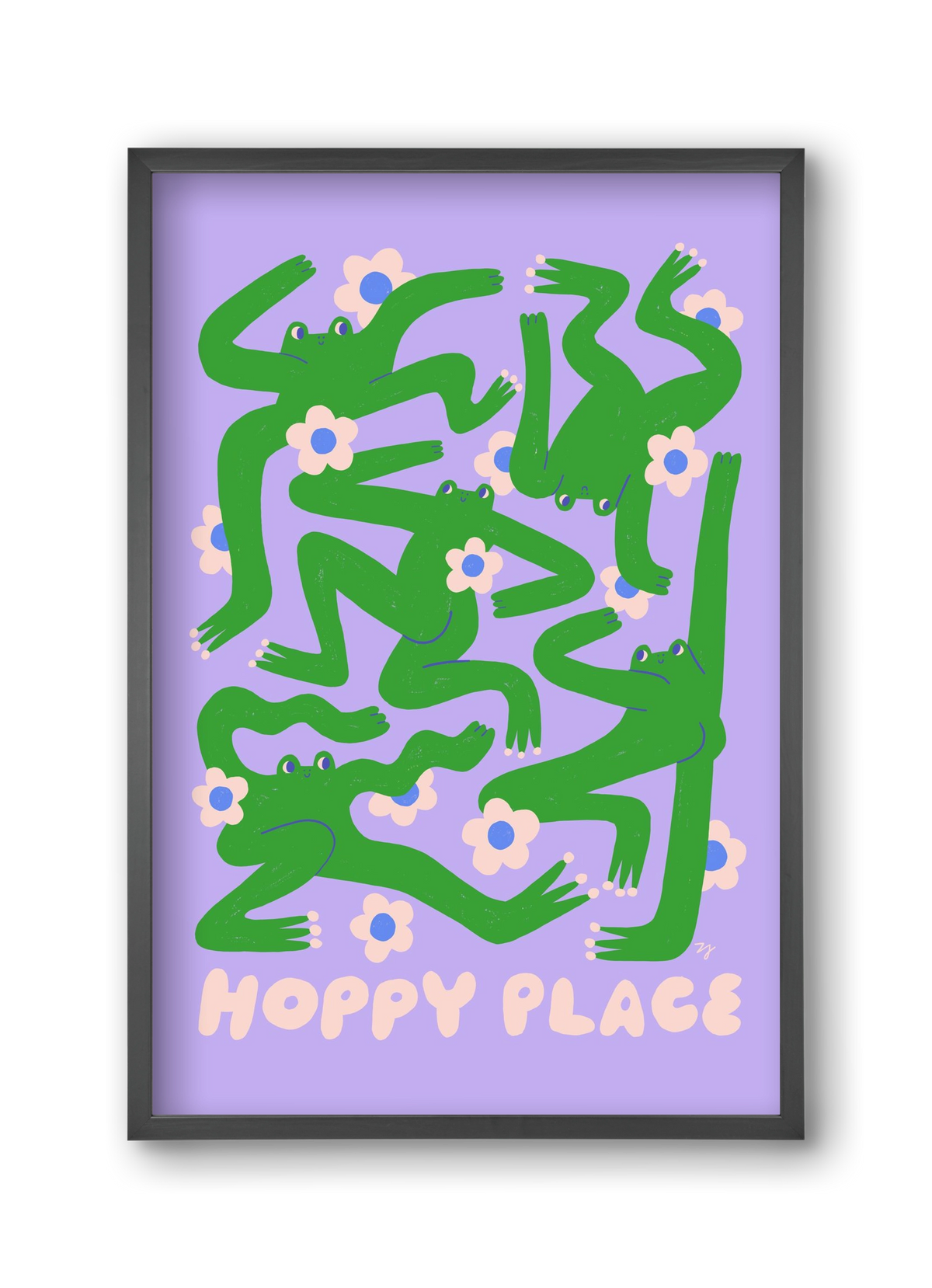 Hoppy Place, 30x45 cm (30x45 cm), Fekete keret