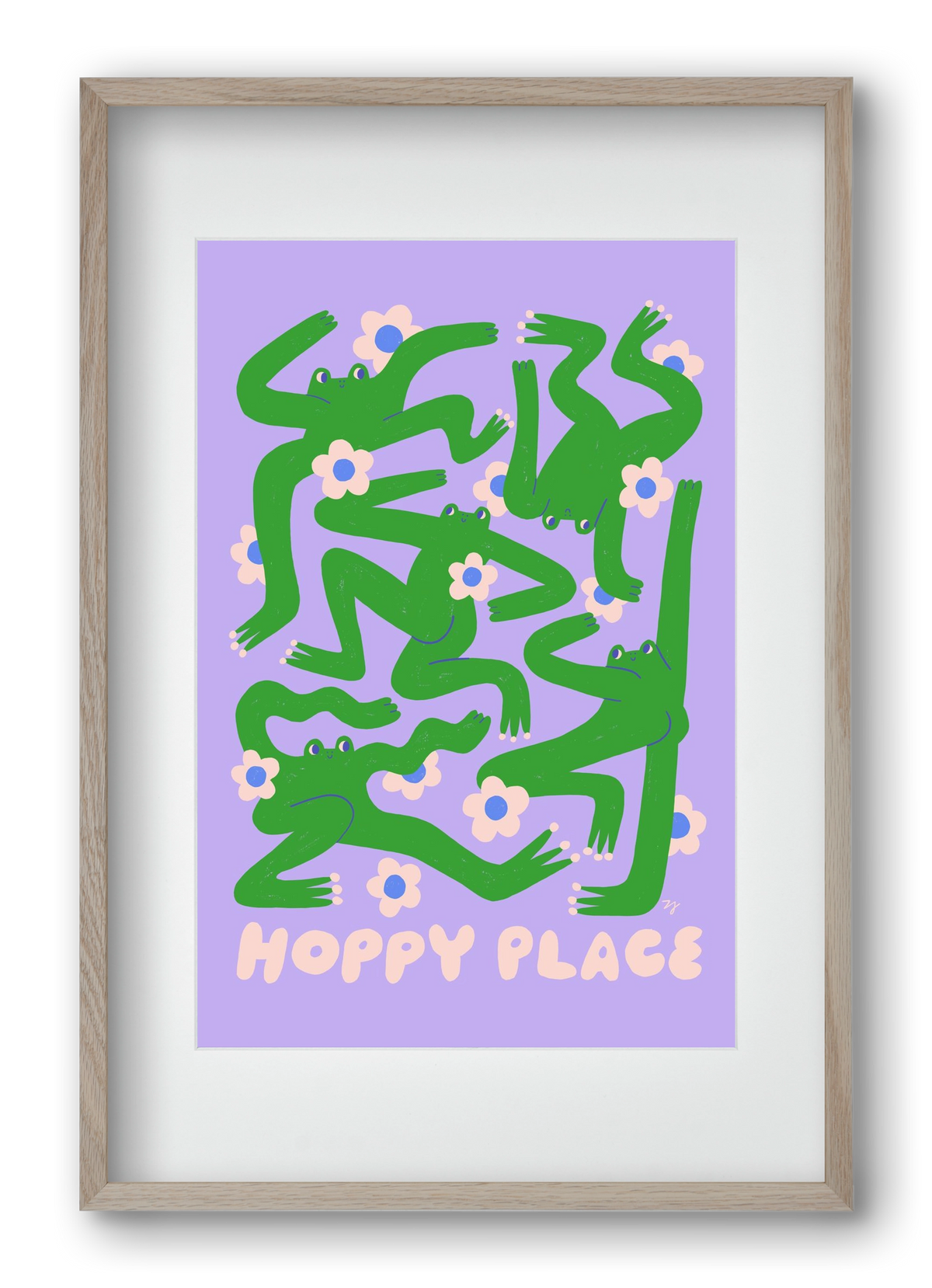 Hoppy Place, 40x60 cm (30x45 cm), Tölgy keret, paszpartuval