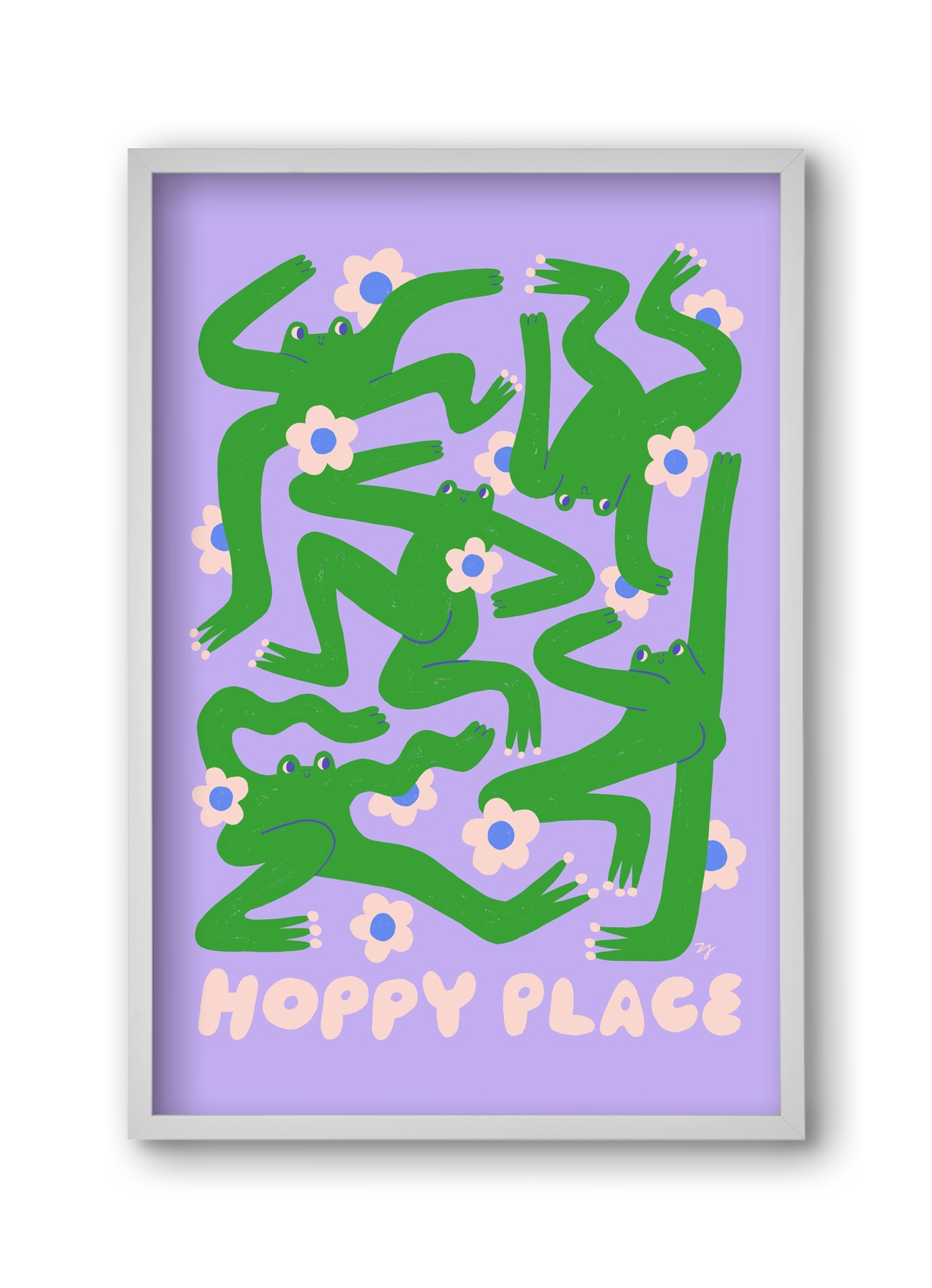 Hoppy Place, 30x45 cm (30x45 cm), Fehér keret