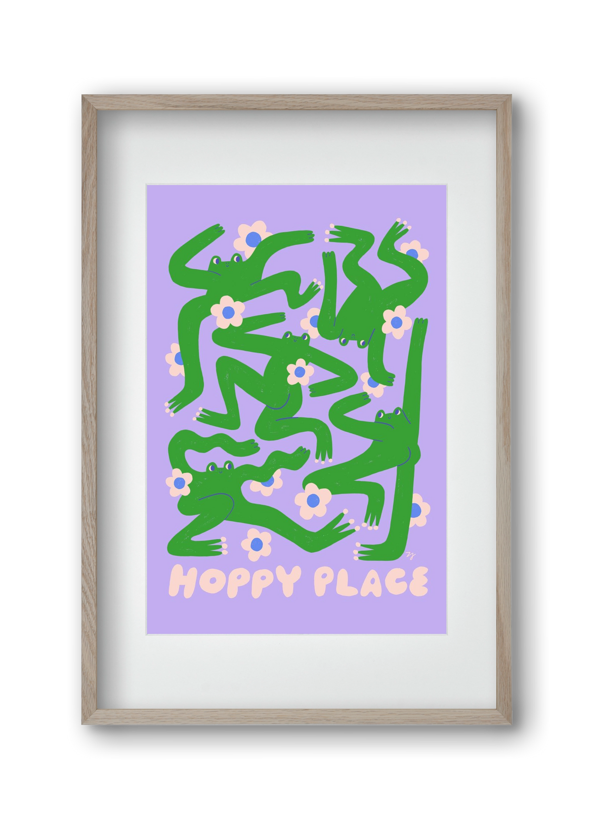 Hoppy Place, 30x45 cm (20x30 cm), Tölgy keret, paszpartuval