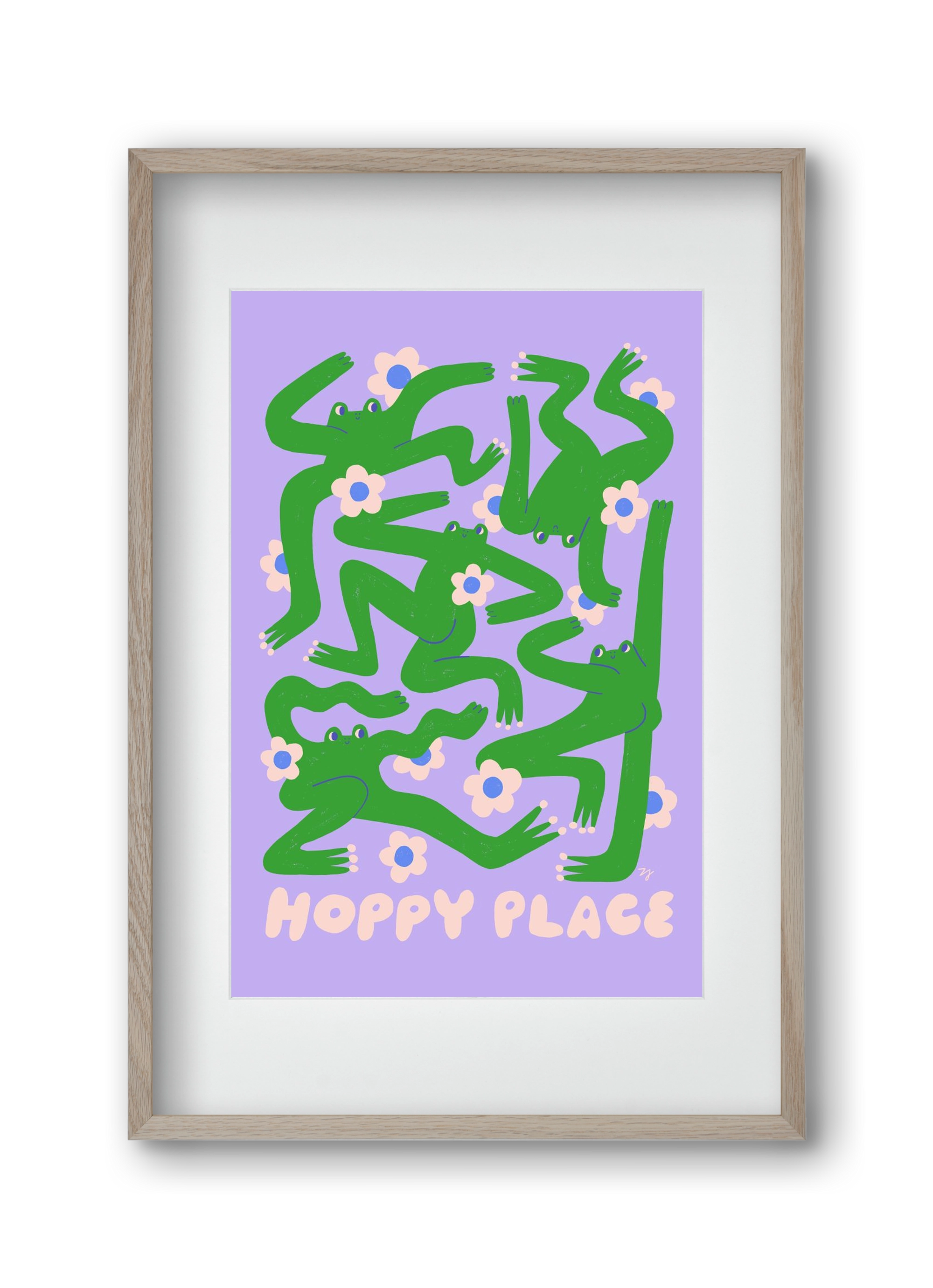 Hoppy Place, 30x45 cm (20x30 cm), Tölgy keret, paszpartuval