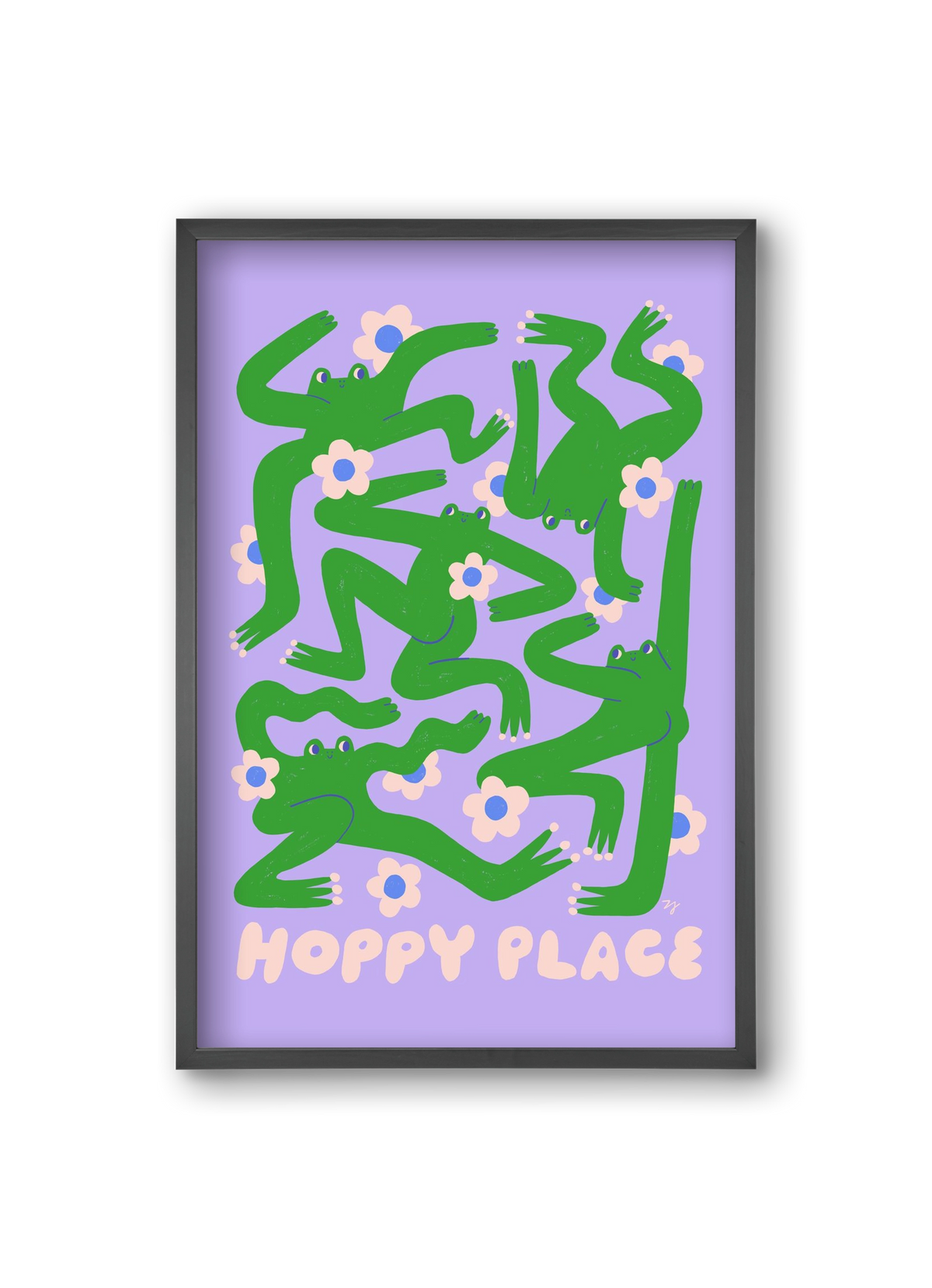 Hoppy Place, 20x30 cm (20x30 cm), Fekete keret