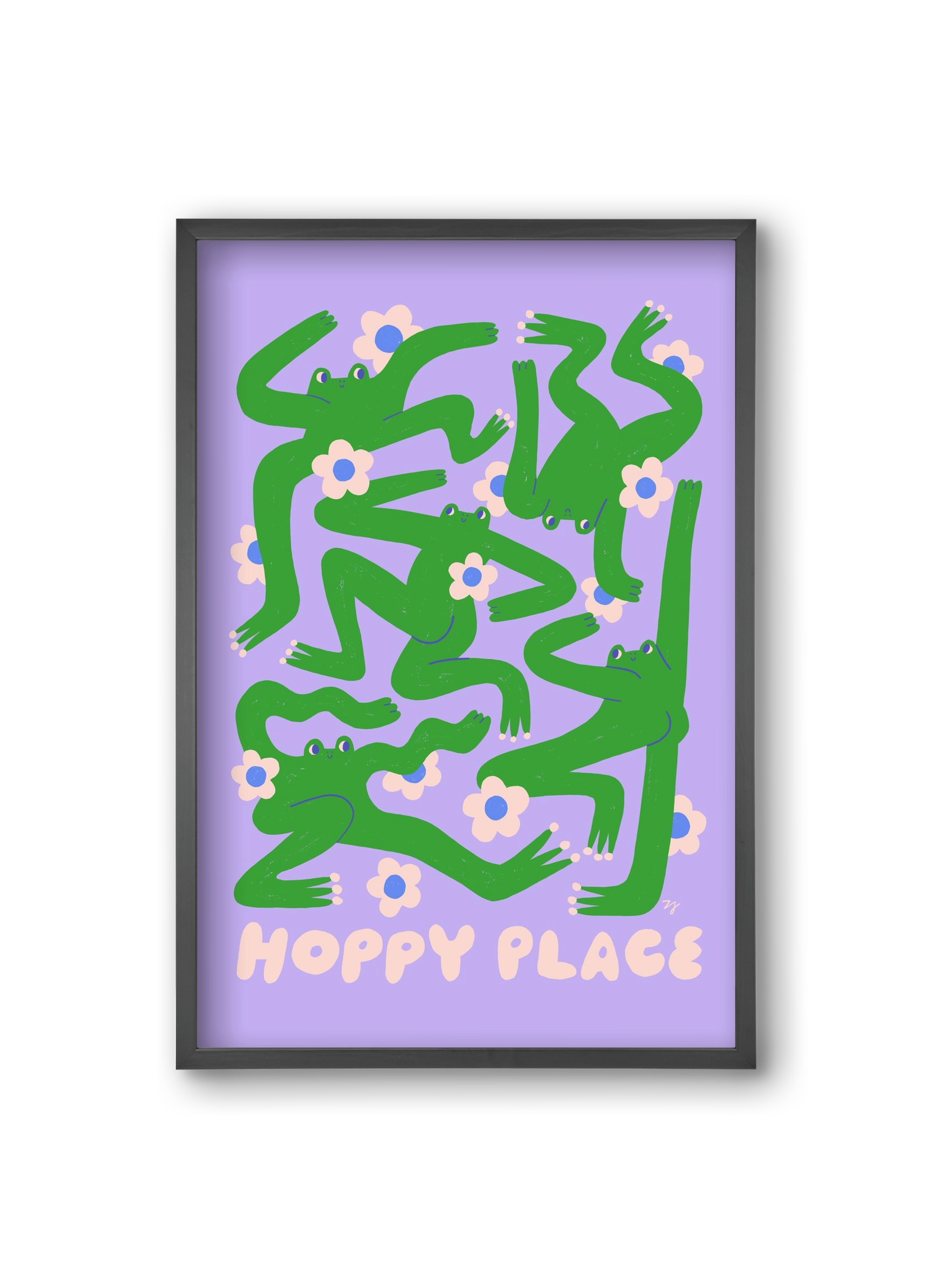 Hoppy Place, 20x30 cm (20x30 cm), Fekete keret