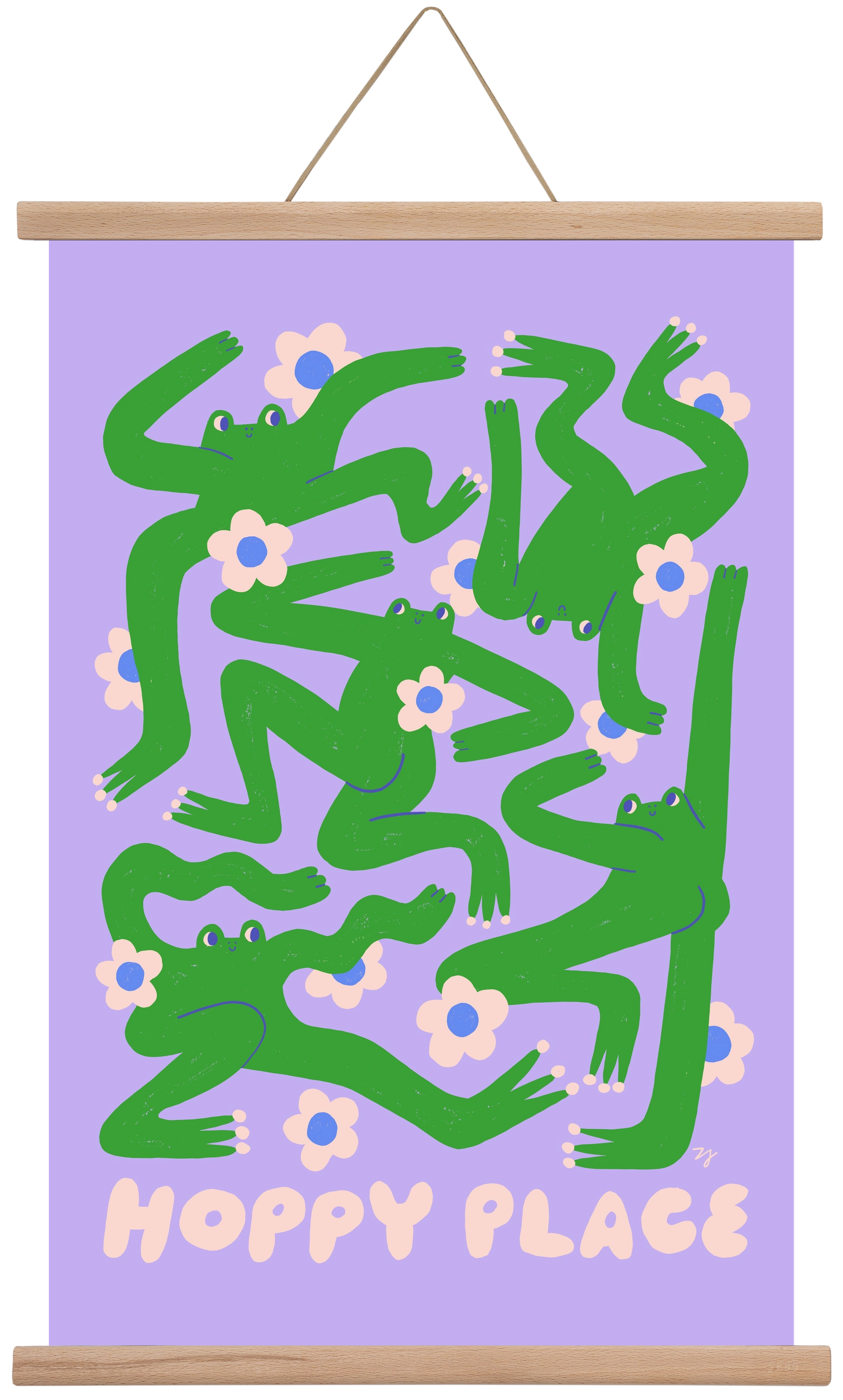 Hoppy Place, 40x60 cm (40x60 cm), Tölgy akasztó