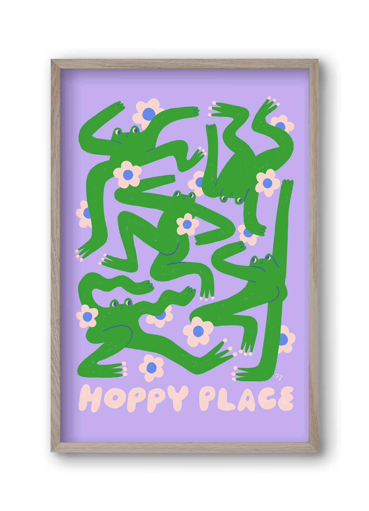 Hoppy Place, 30x45 cm (30x45 cm), Tölgy keret