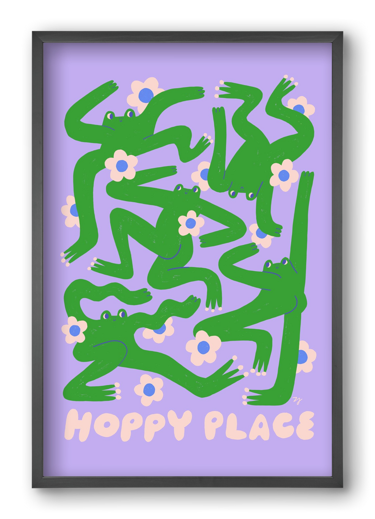 Hoppy Place, 40x60 cm (40x60 cm), Fekete keret