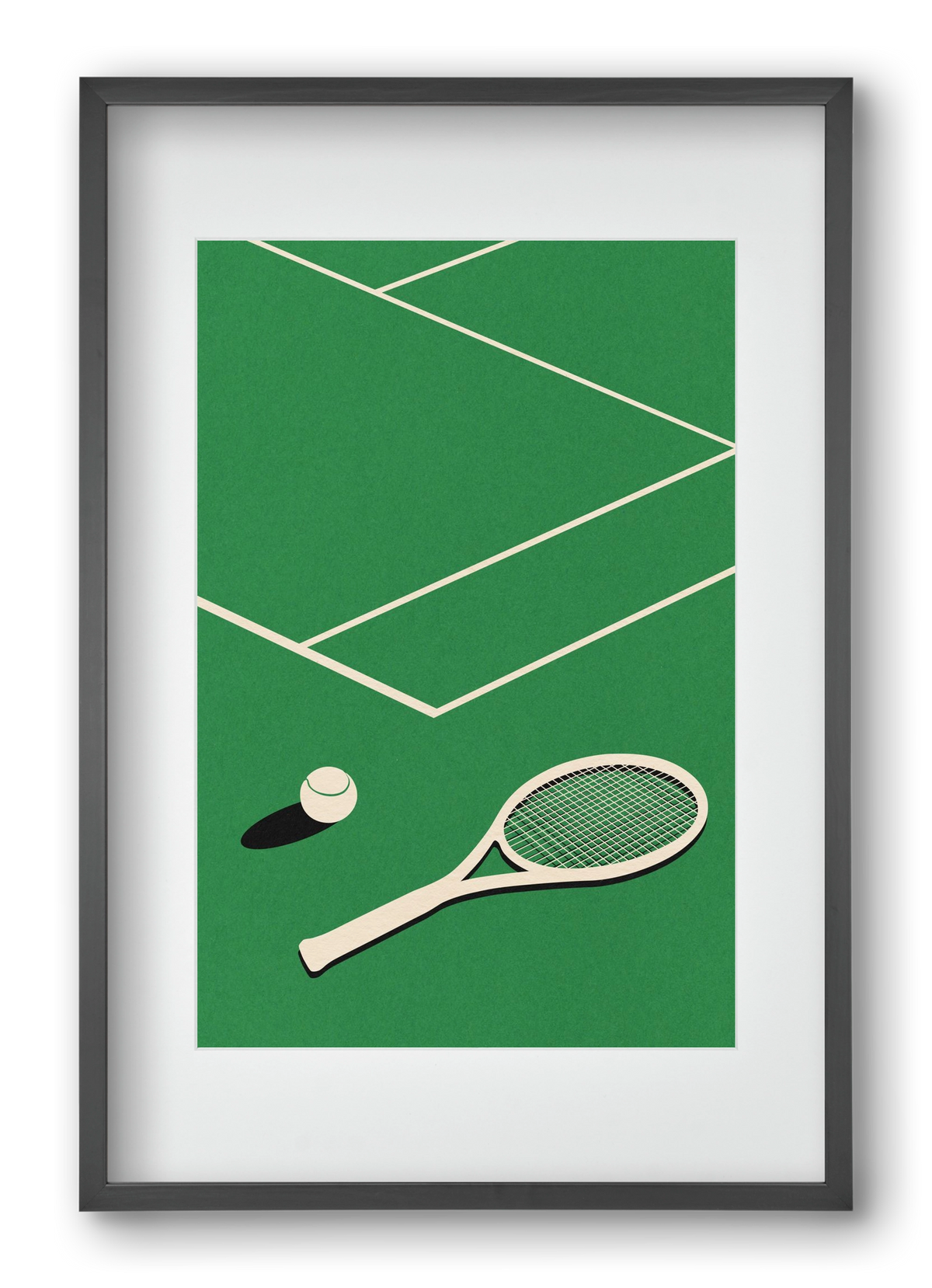  Rosi Feist Lawn Tennis Club, 40x60 cm (30x45 cm), Fekete keret, paszpartuval