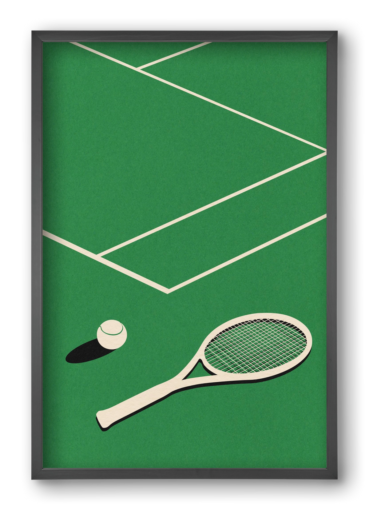 Rosi Feist Lawn Tennis Club, 40x60 cm (40x60 cm), Fekete keret