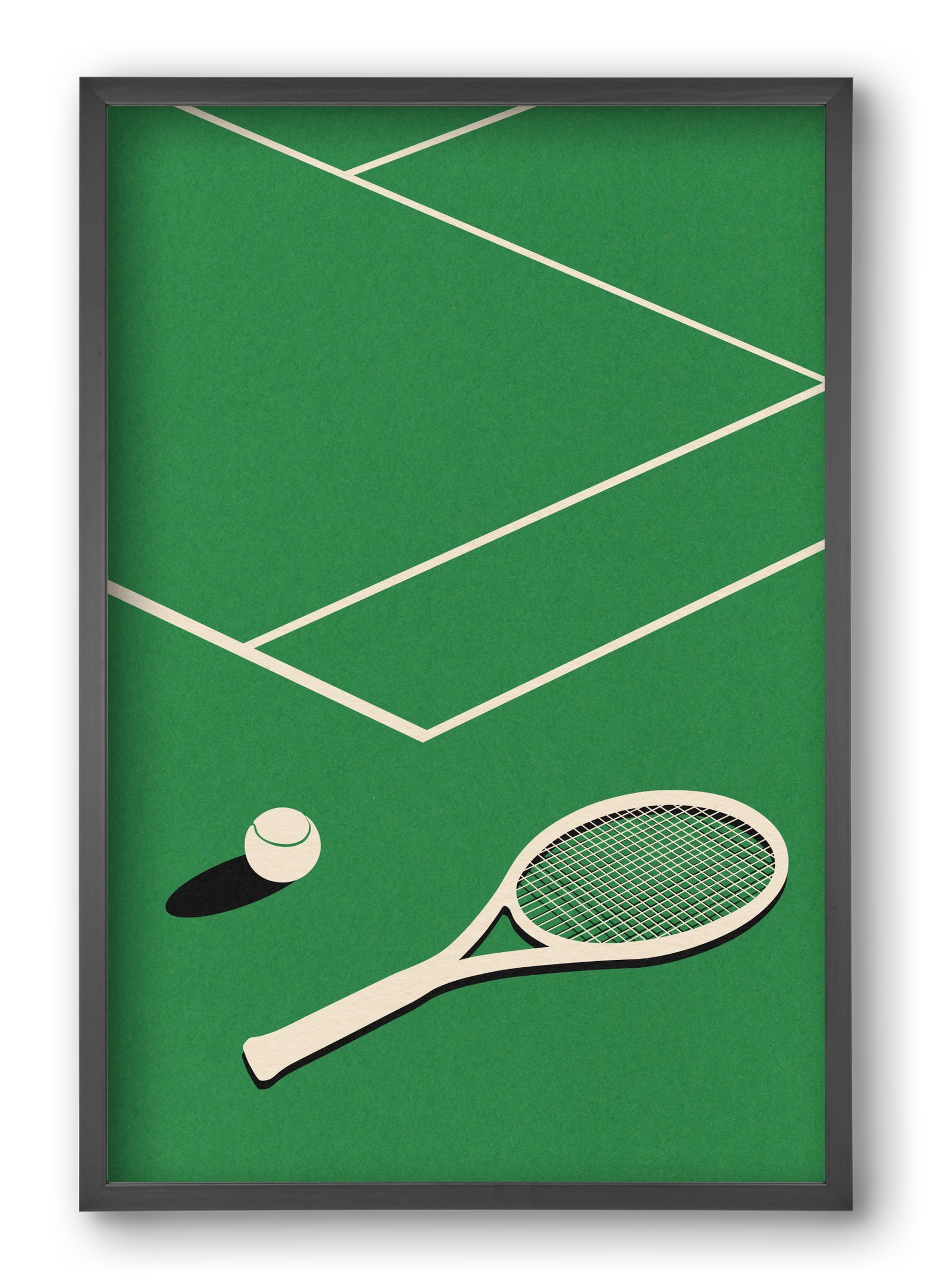  Rosi Feist Lawn Tennis Club, 40x60 cm (40x60 cm), Fekete keret