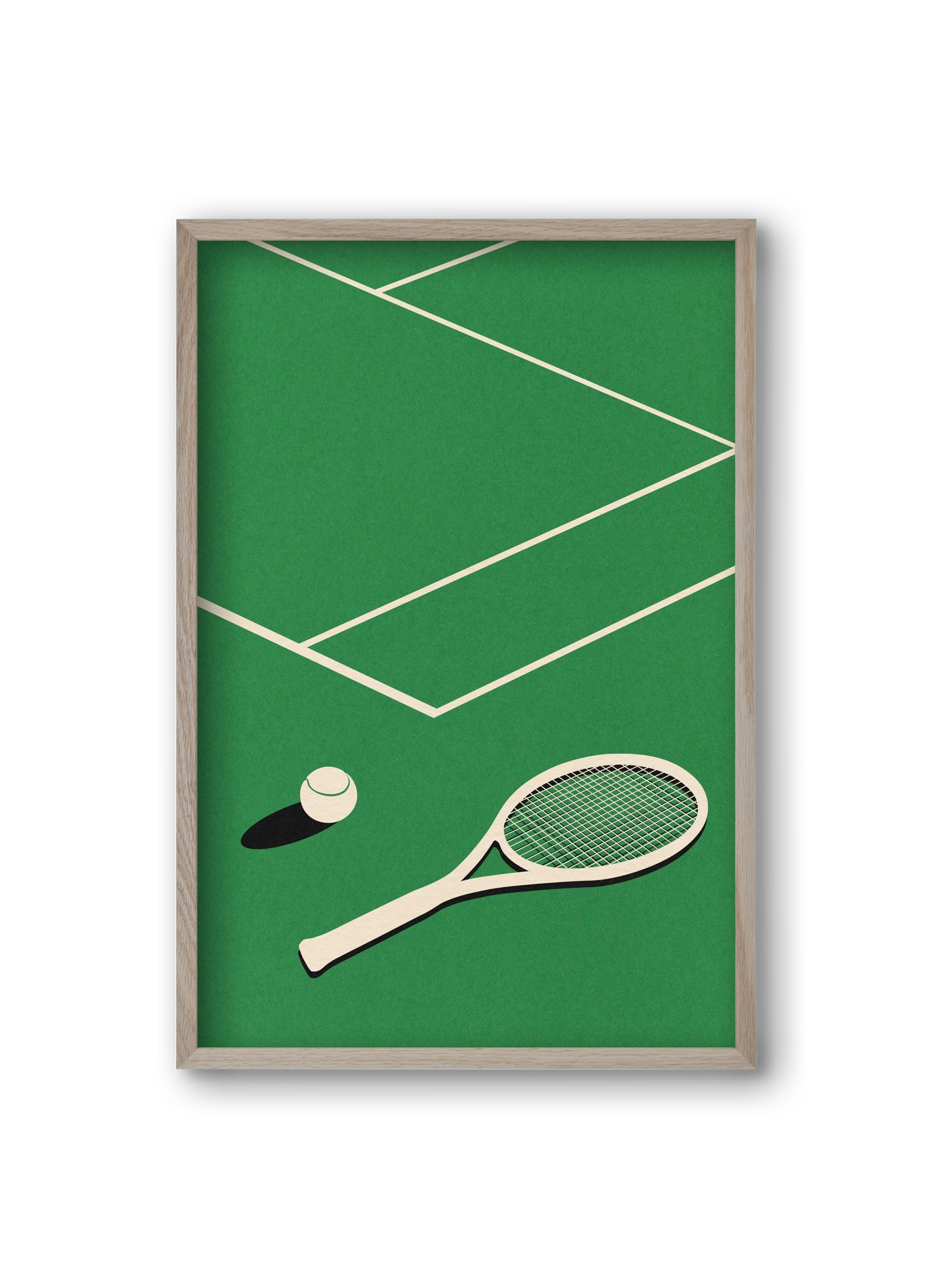  Rosi Feist Lawn Tennis Club, 20x30 cm (20x30 cm), Tölgy keret