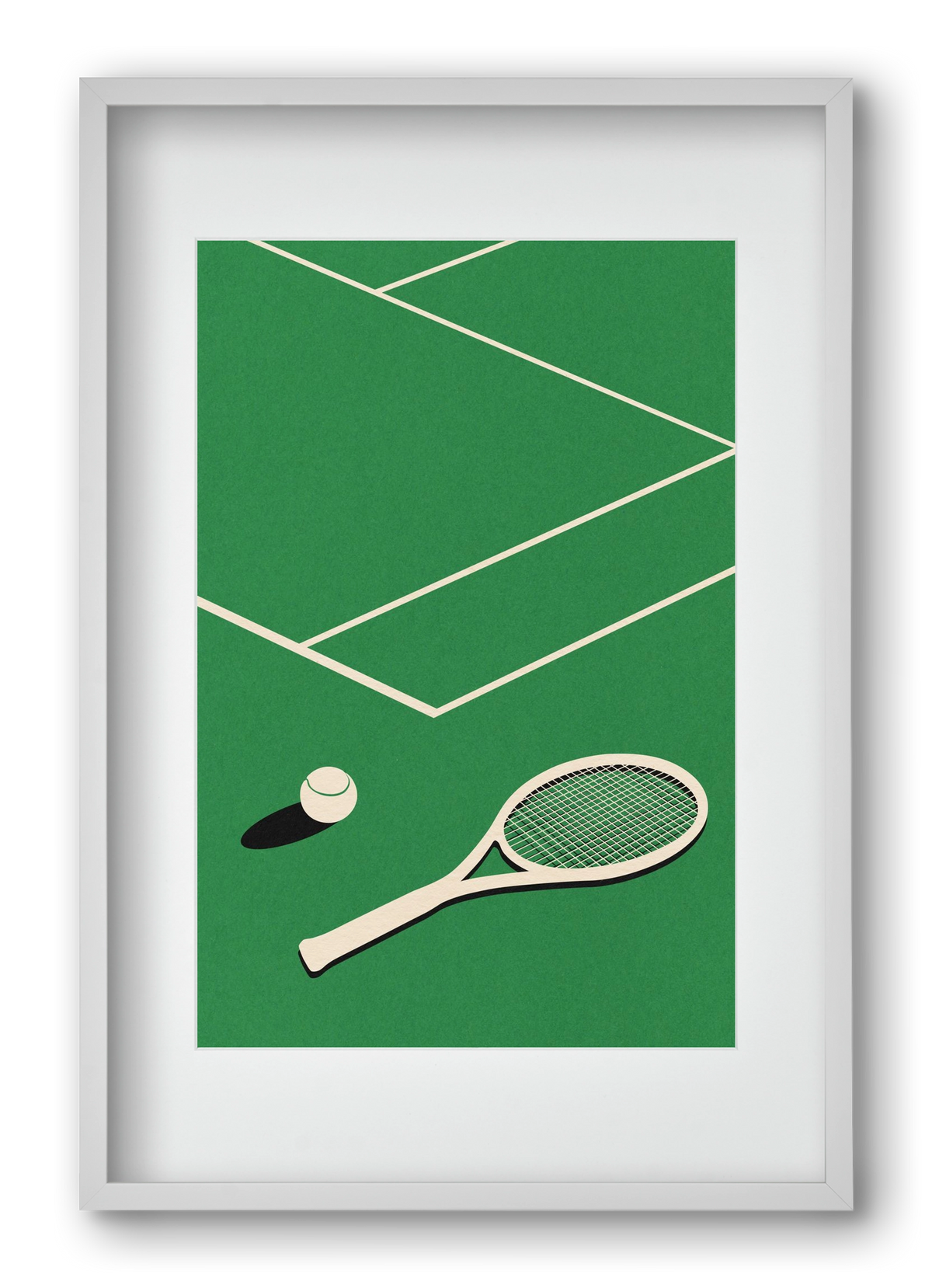  Rosi Feist Lawn Tennis Club, 40x60 cm (30x45 cm), Fehér keret, paszpartuval
