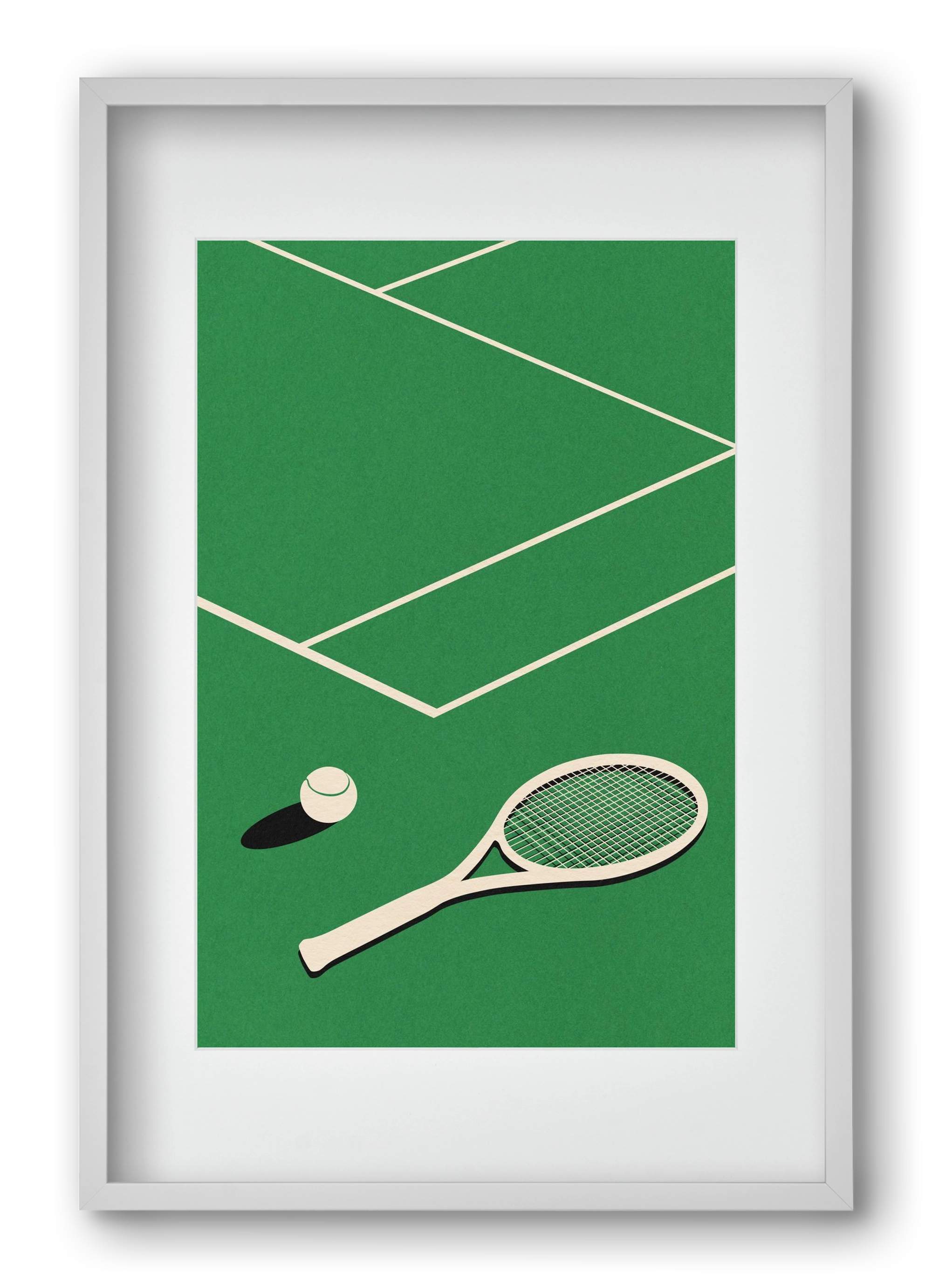  Rosi Feist Lawn Tennis Club, 40x60 cm (30x45 cm), Fehér keret, paszpartuval