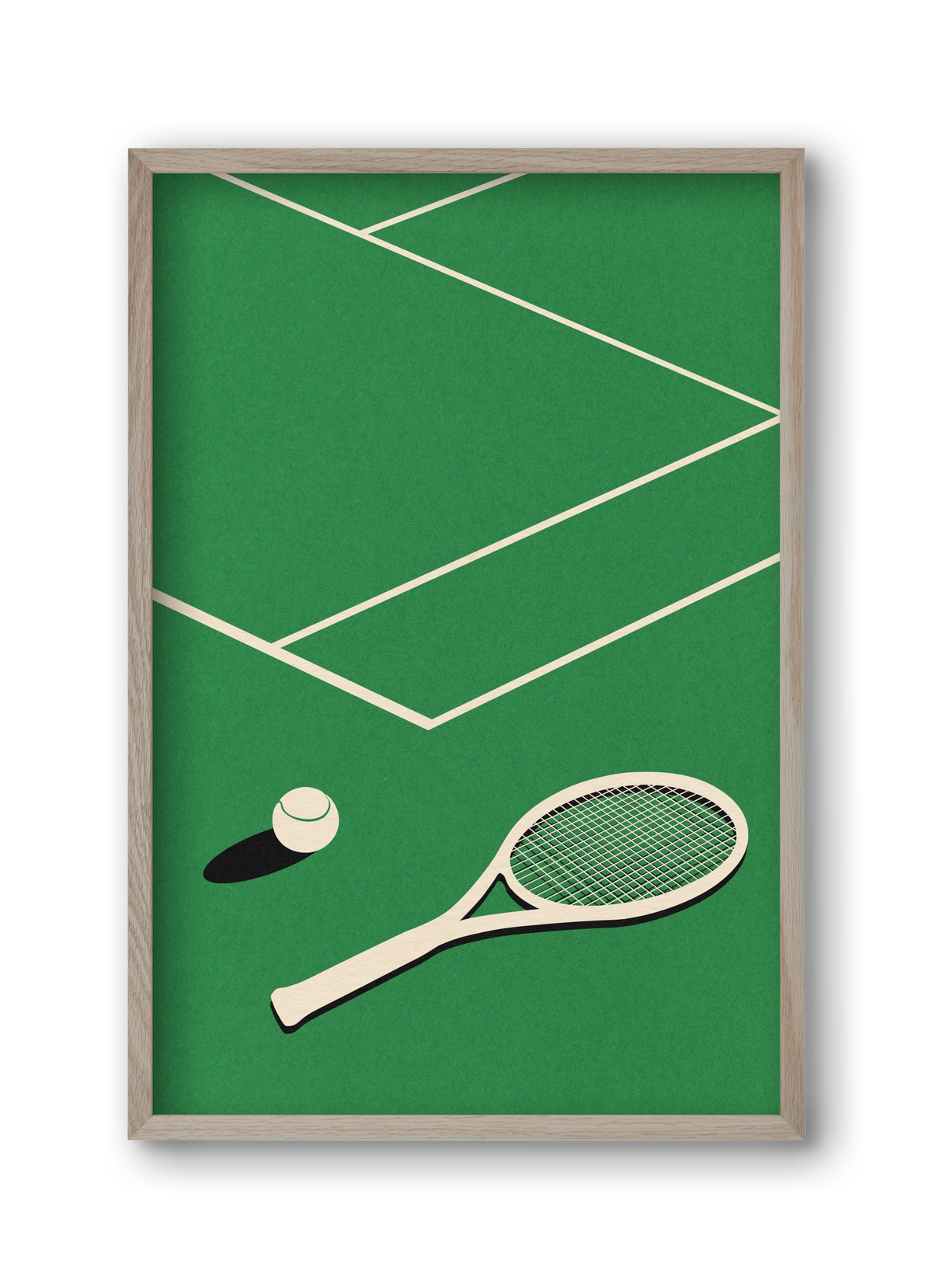  Rosi Feist Lawn Tennis Club, 30x45 cm (30x45 cm), Tölgy keret