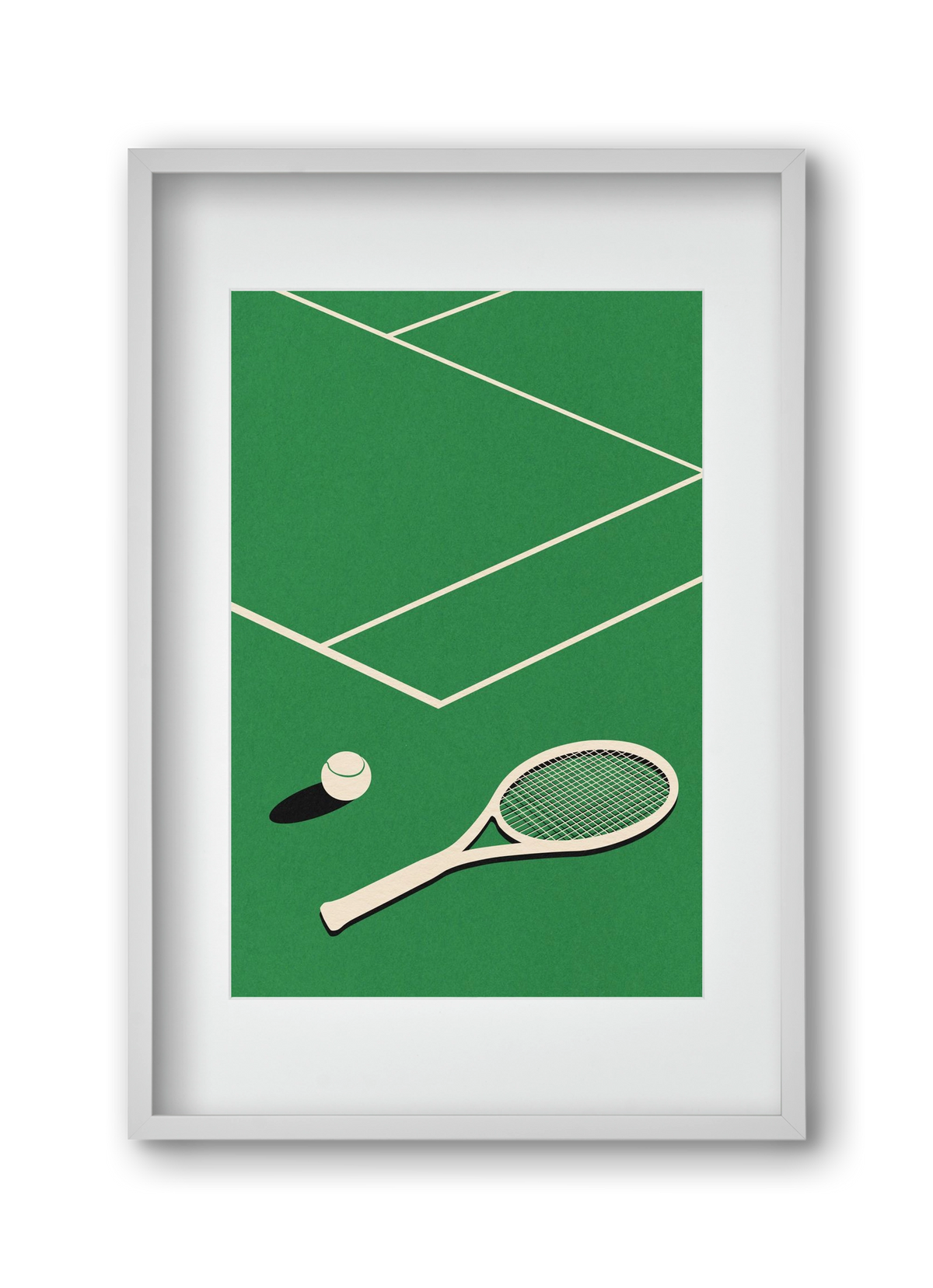  Rosi Feist Lawn Tennis Club, 30x45 cm (20x30 cm), Fehér keret, paszpartuval