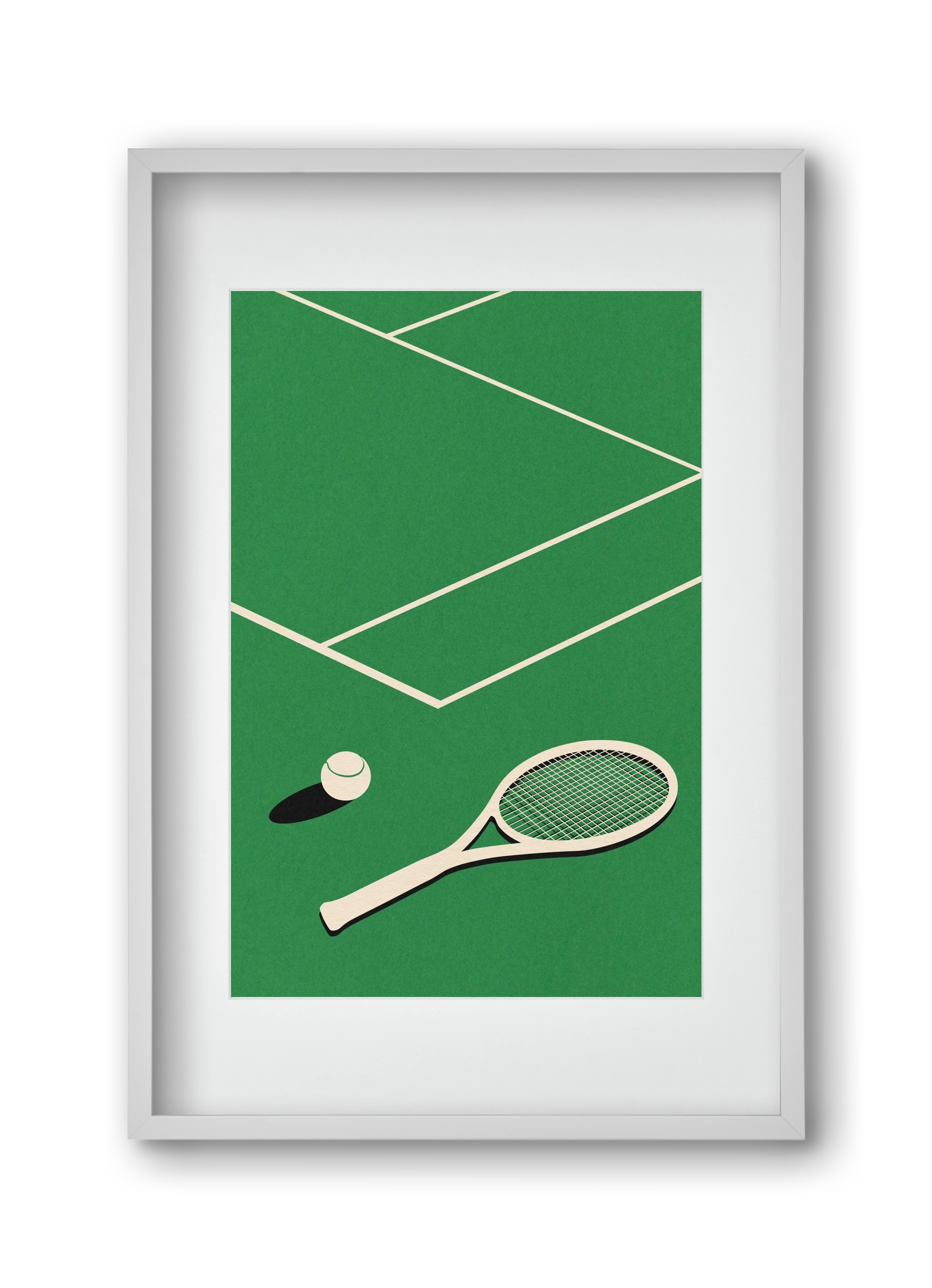  Rosi Feist Lawn Tennis Club, 30x45 cm (20x30 cm), Fehér keret, paszpartuval