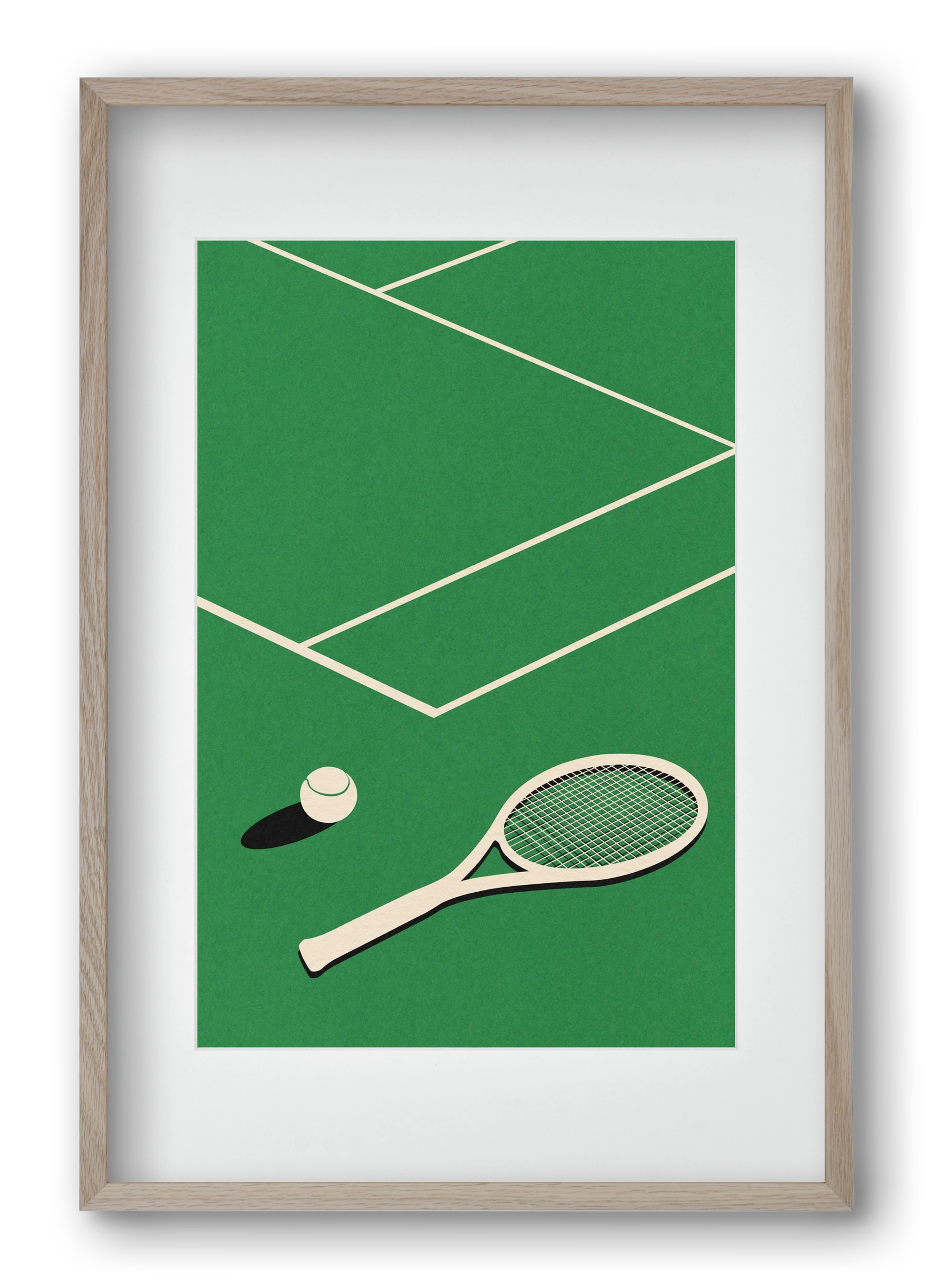  Rosi Feist Lawn Tennis Club, 40x60 cm (30x45 cm), Tölgy keret, paszpartuval