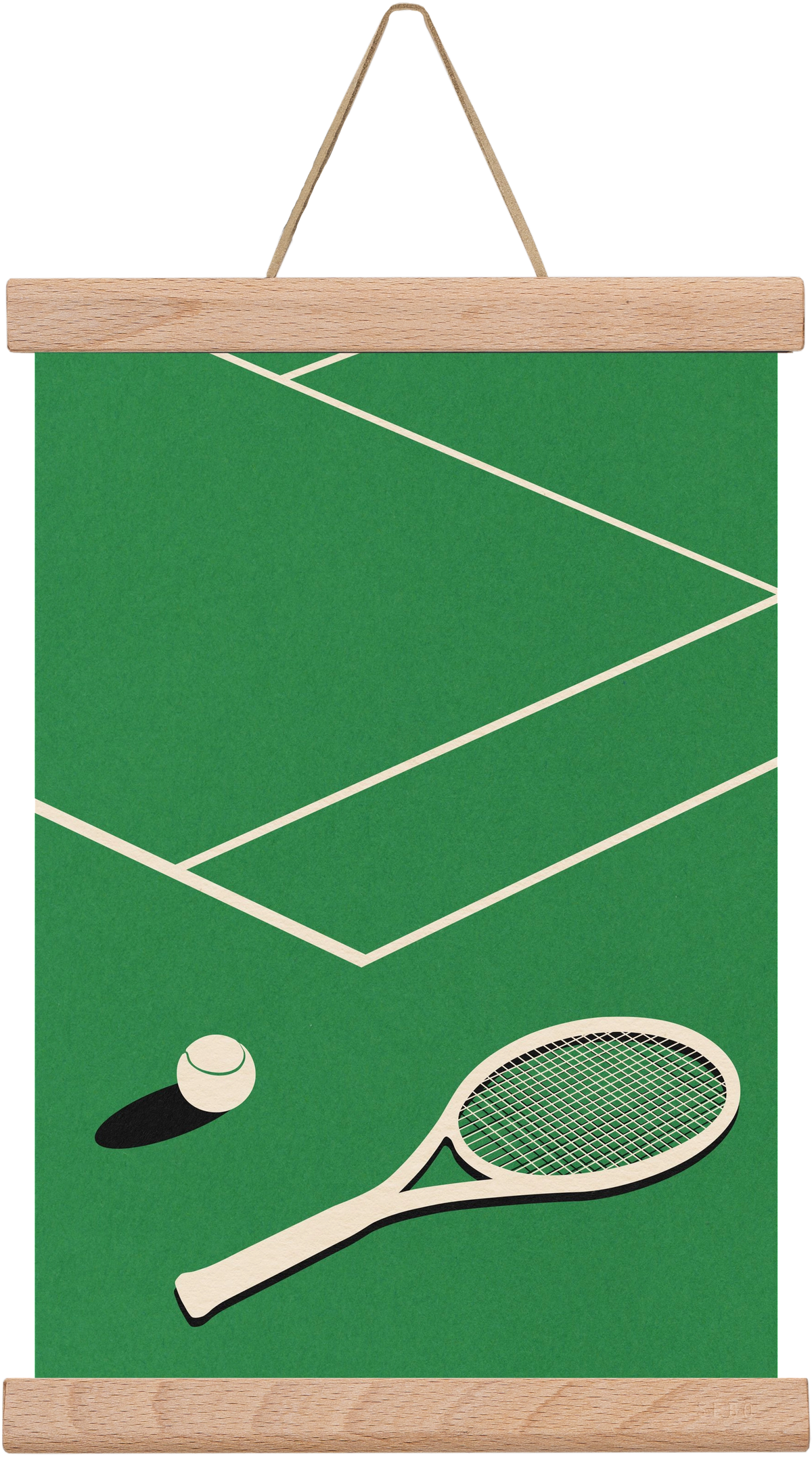  Rosi Feist Lawn Tennis Club, 20x30 cm (20x30 cm), Tölgy akasztó