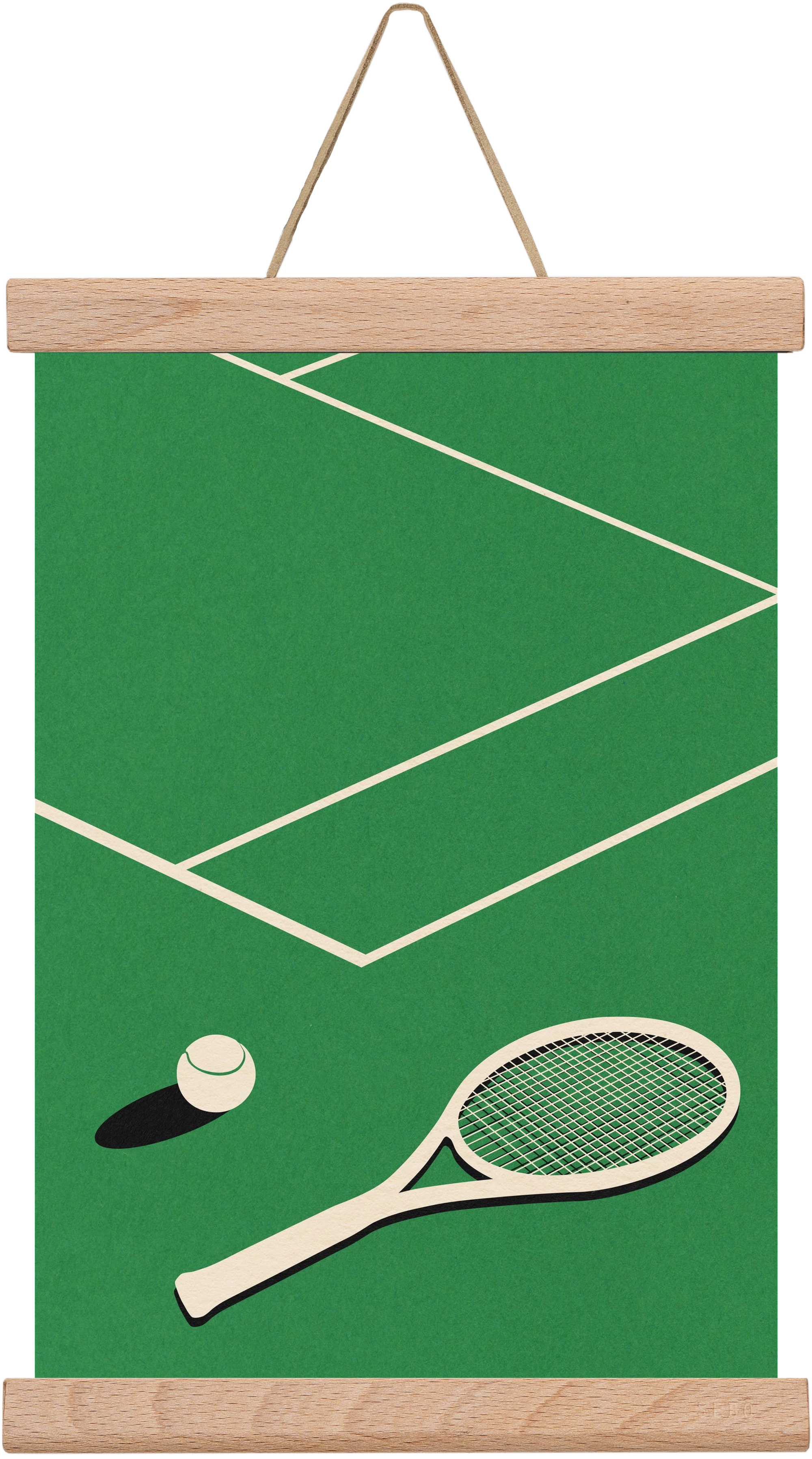  Rosi Feist Lawn Tennis Club, 20x30 cm (20x30 cm), Tölgy akasztó