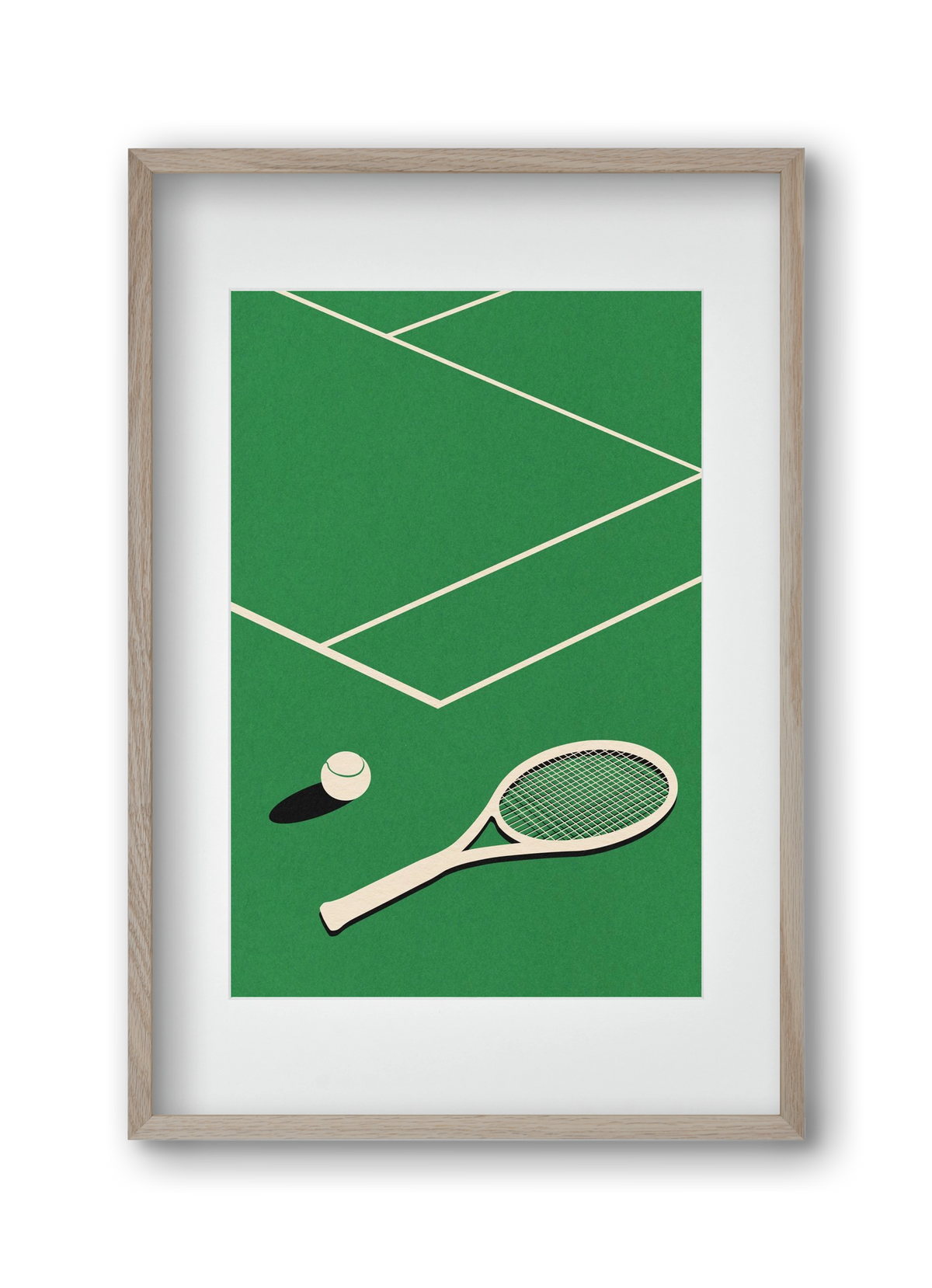  Rosi Feist Lawn Tennis Club, 30x45 cm (20x30 cm), Tölgy keret, paszpartuval