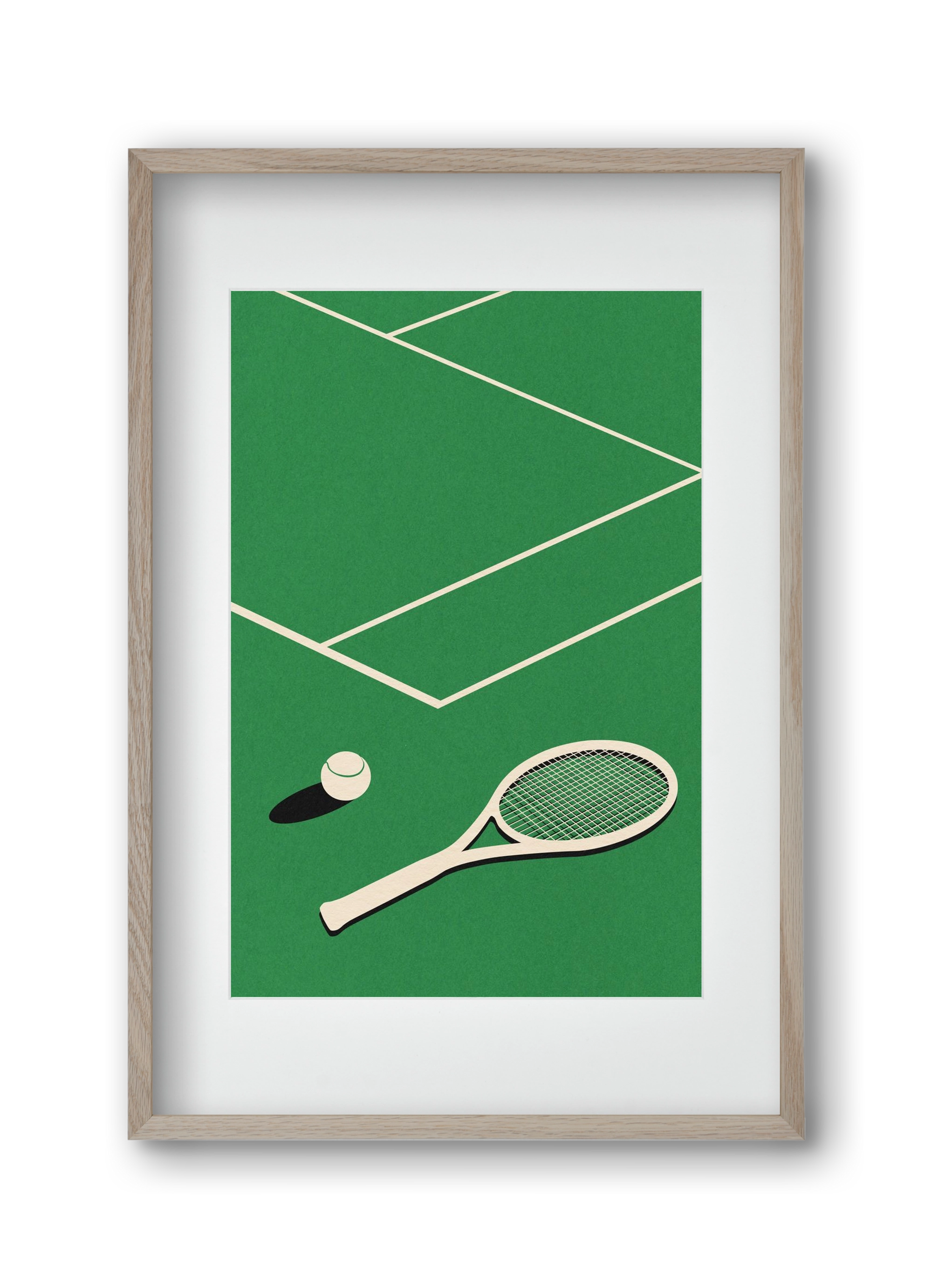  Rosi Feist Lawn Tennis Club, 30x45 cm (20x30 cm), Tölgy keret, paszpartuval