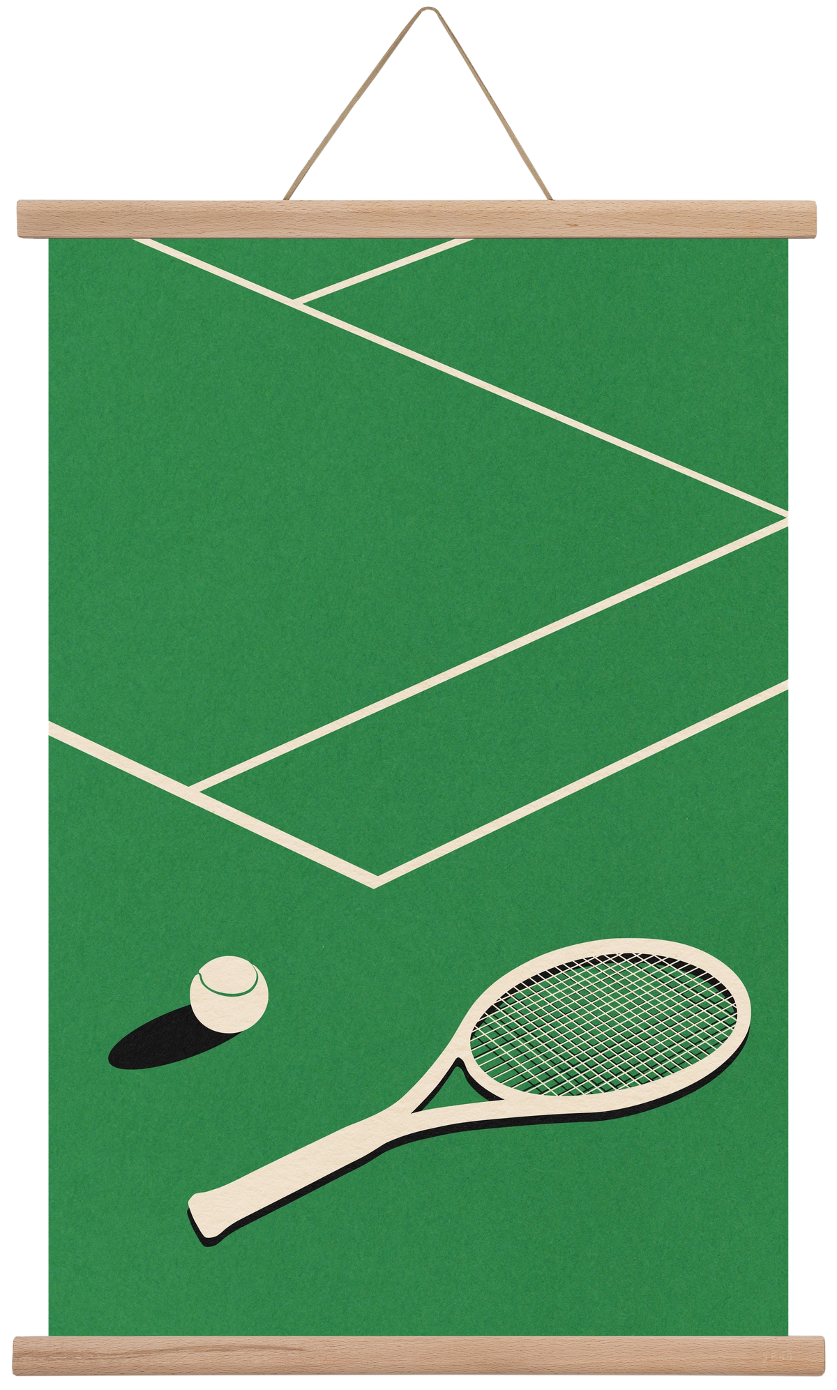  Rosi Feist Lawn Tennis Club, 40x60 cm (40x60 cm), Tölgy akasztó