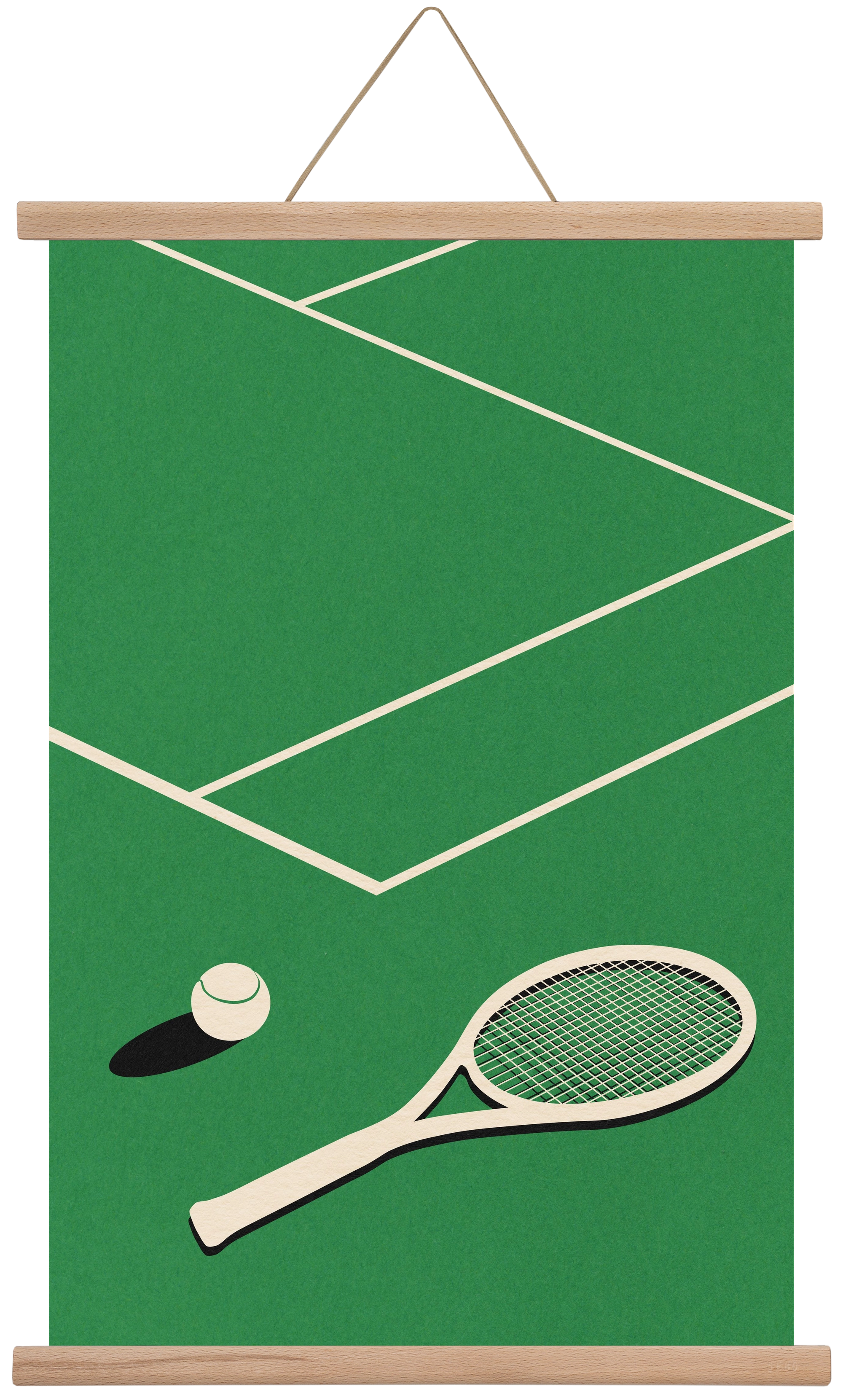  Rosi Feist Lawn Tennis Club, 40x60 cm (40x60 cm), Tölgy akasztó