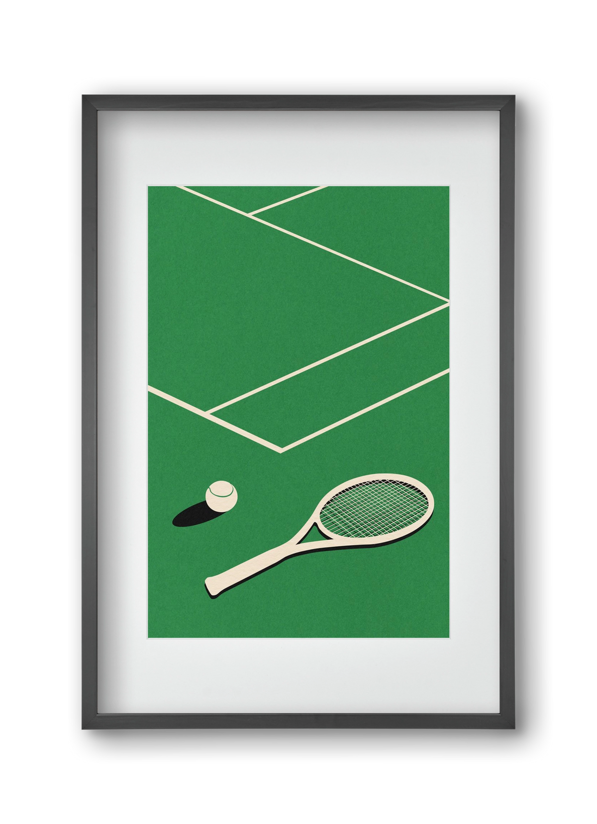  Rosi Feist Lawn Tennis Club, 30x45 cm (20x30 cm), Fekete keret, paszpartuval