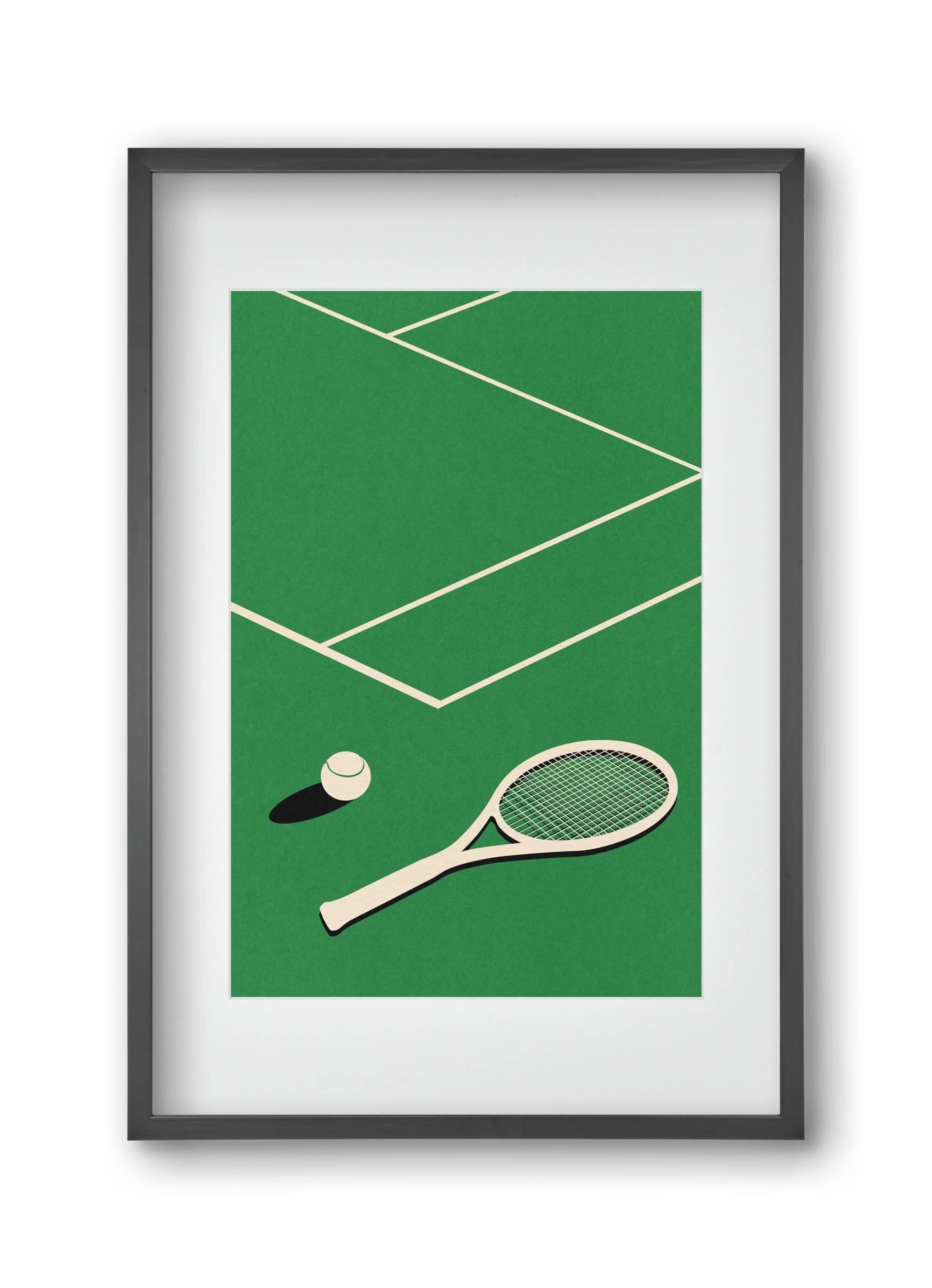  Rosi Feist Lawn Tennis Club, 30x45 cm (20x30 cm), Fekete keret, paszpartuval