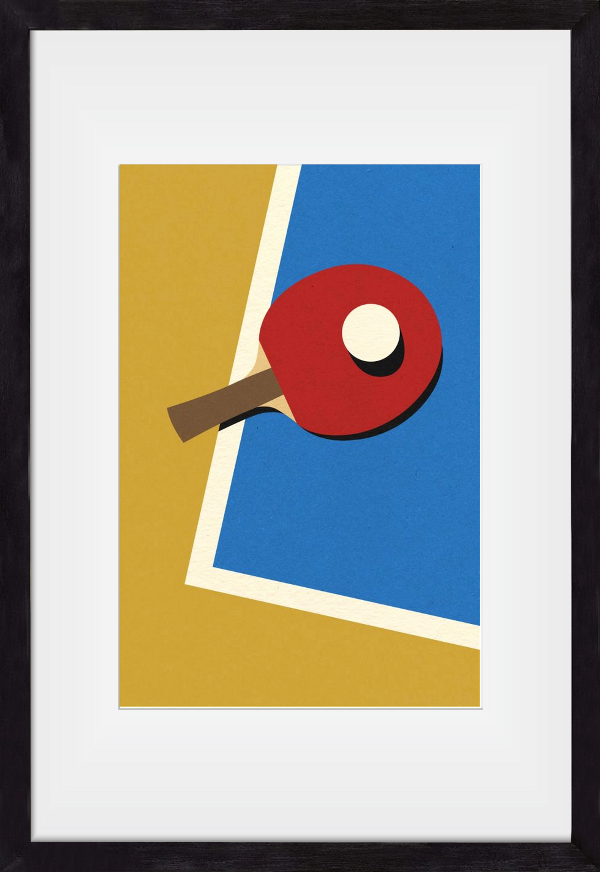 Table Tennis Team Red, 30x45 cm (20x30 cm), Fekete keret, paszpartuval