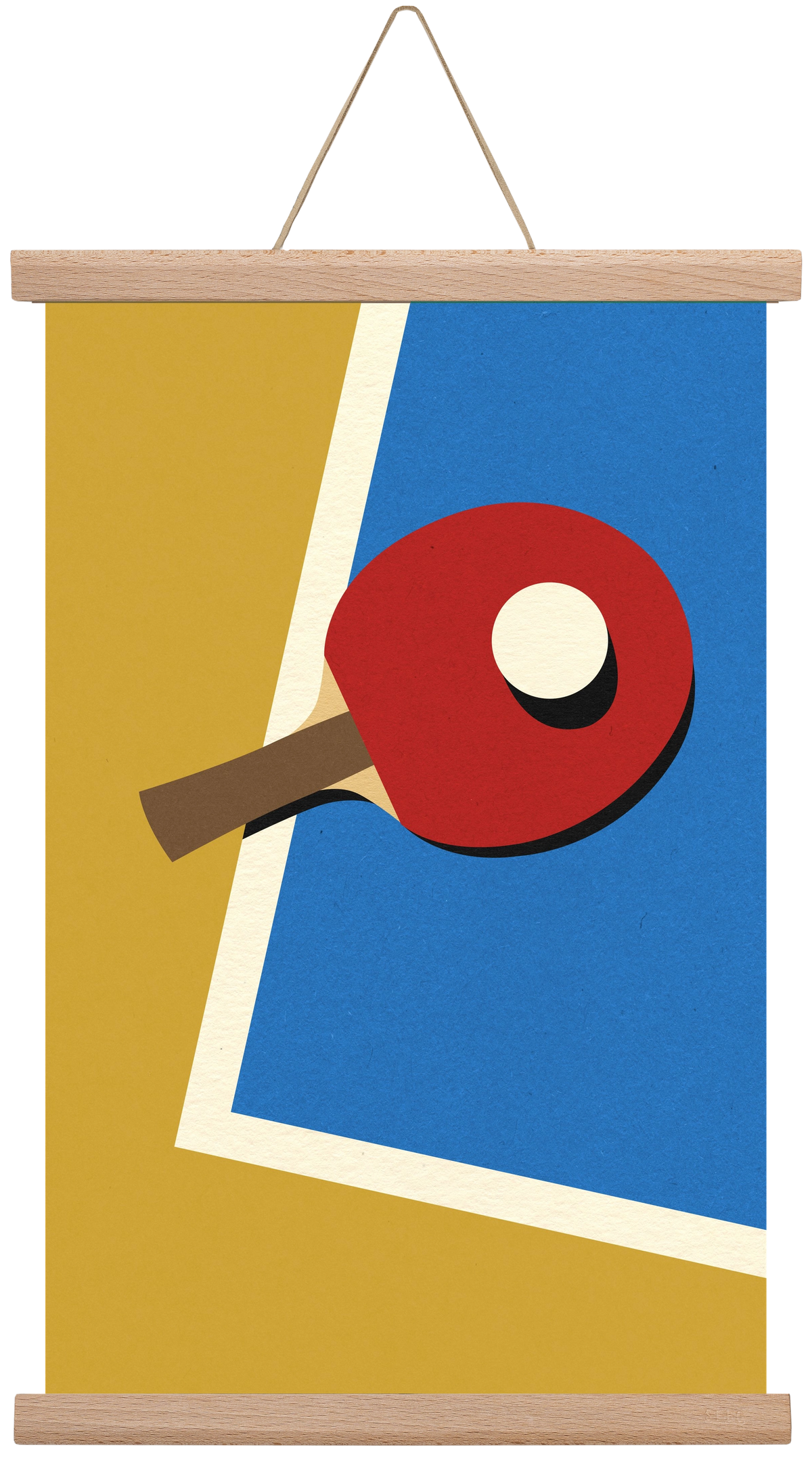 Table Tennis Team Red, 30x45 cm (30x45 cm), Tölgy akasztó