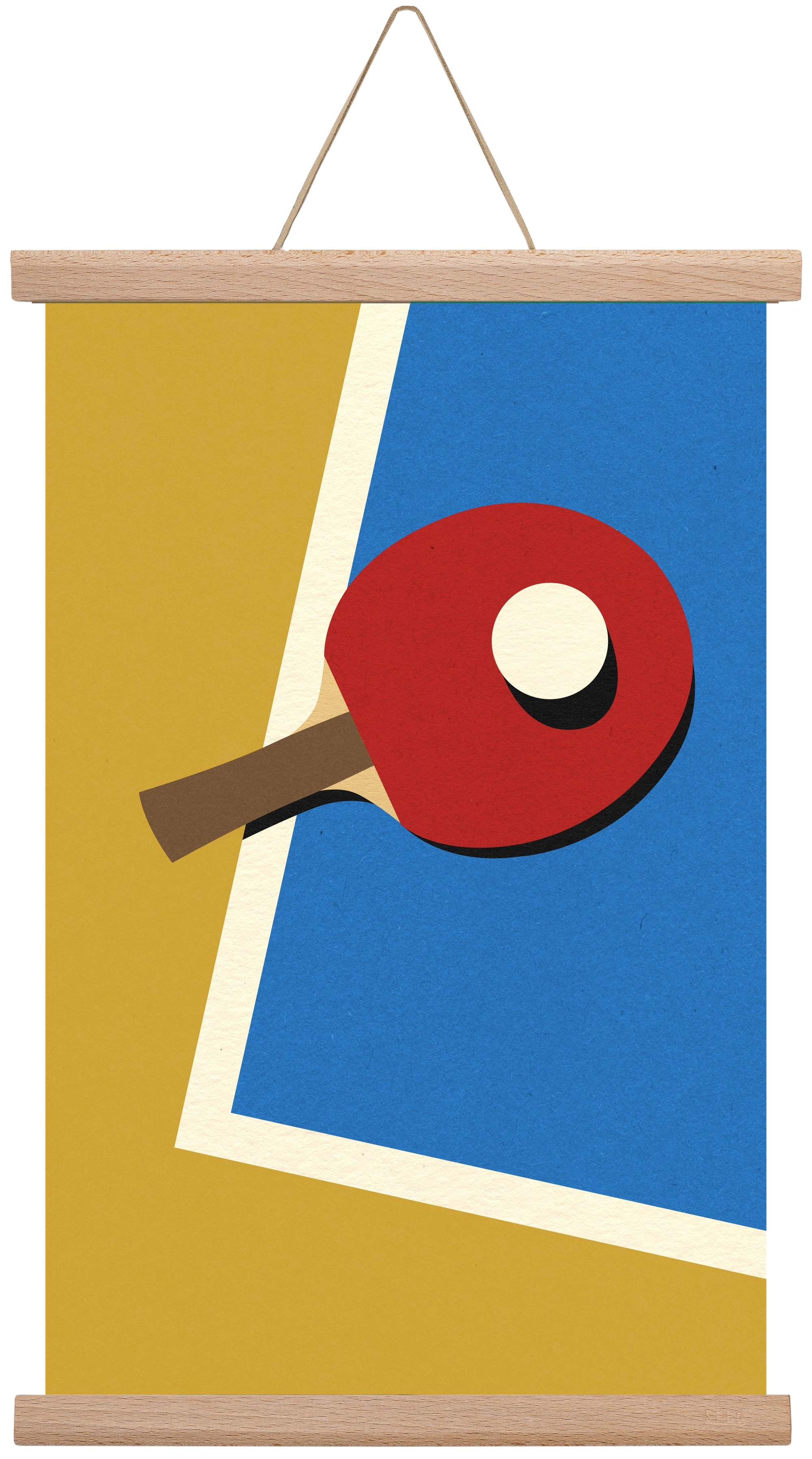 Table Tennis Team Red, 30x45 cm (30x45 cm), Tölgy akasztó