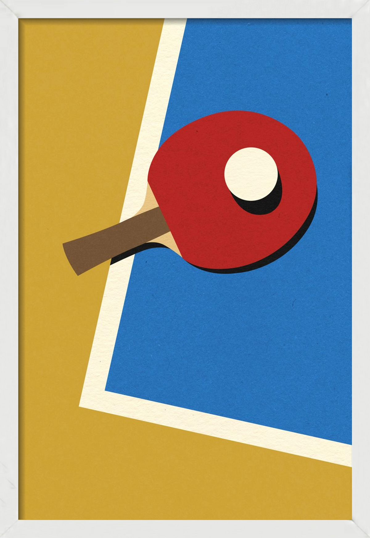 Table Tennis Team Red, 30x45 cm (30x45 cm), Fehér keret