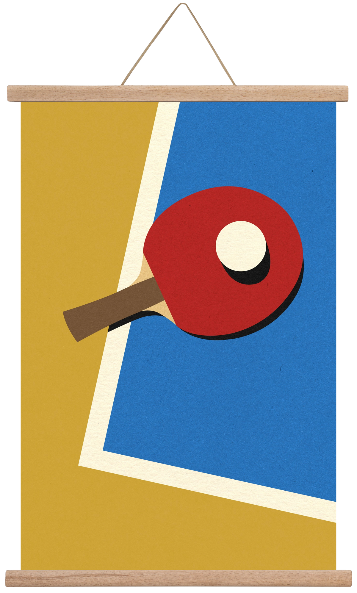 Table Tennis Team Red, 40x60 cm (40x60 cm), Tölgy akasztó