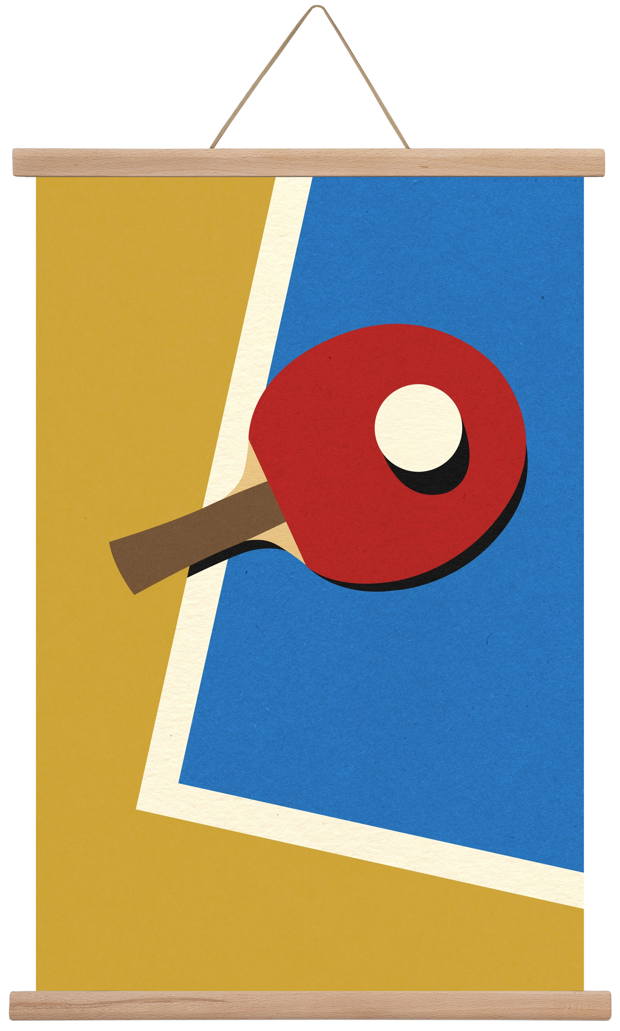 Table Tennis Team Red, 40x60 cm (40x60 cm), Tölgy akasztó